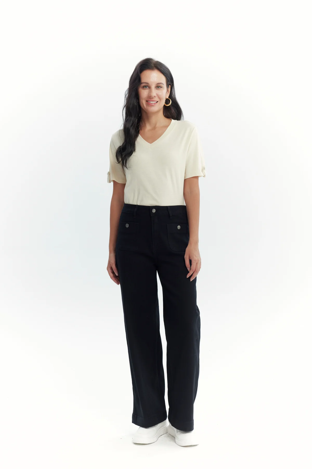 Jeans Mujer Wide Leg Negro - Image 4