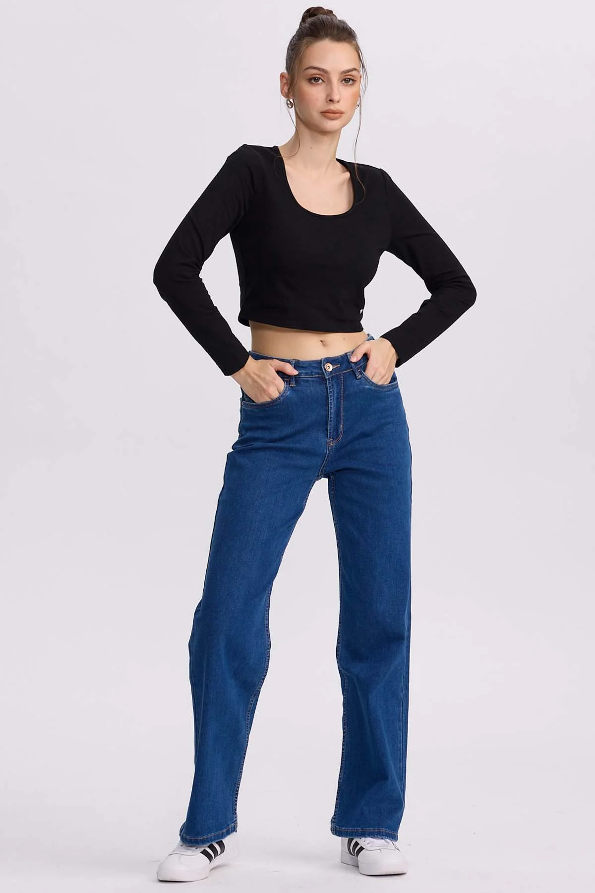 Jeans Mujer Calce Recto Sofía Azul Oscuro - Image 4