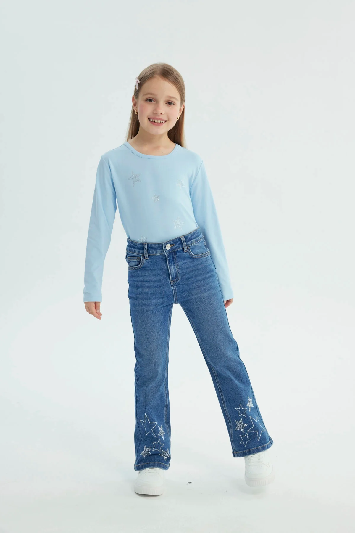 Jeans Niña Flare Azul - Image 4