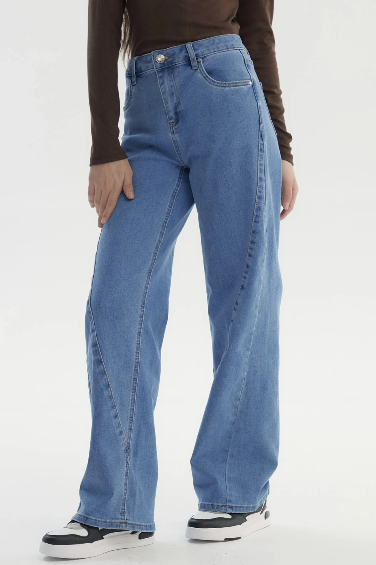 Jeans Niña Wide Leg Azul - Image 2