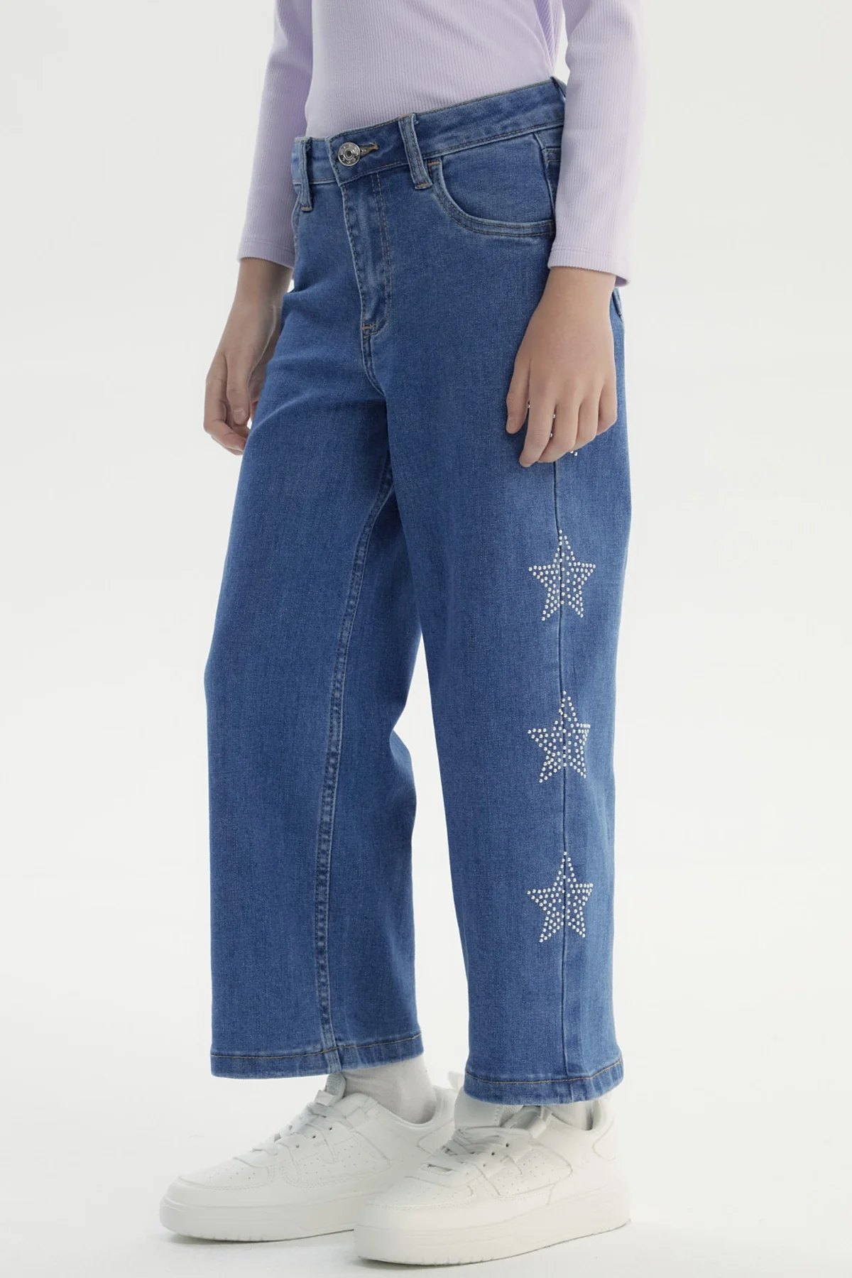 Jeans Niña Wide Leg Azul - Image 2