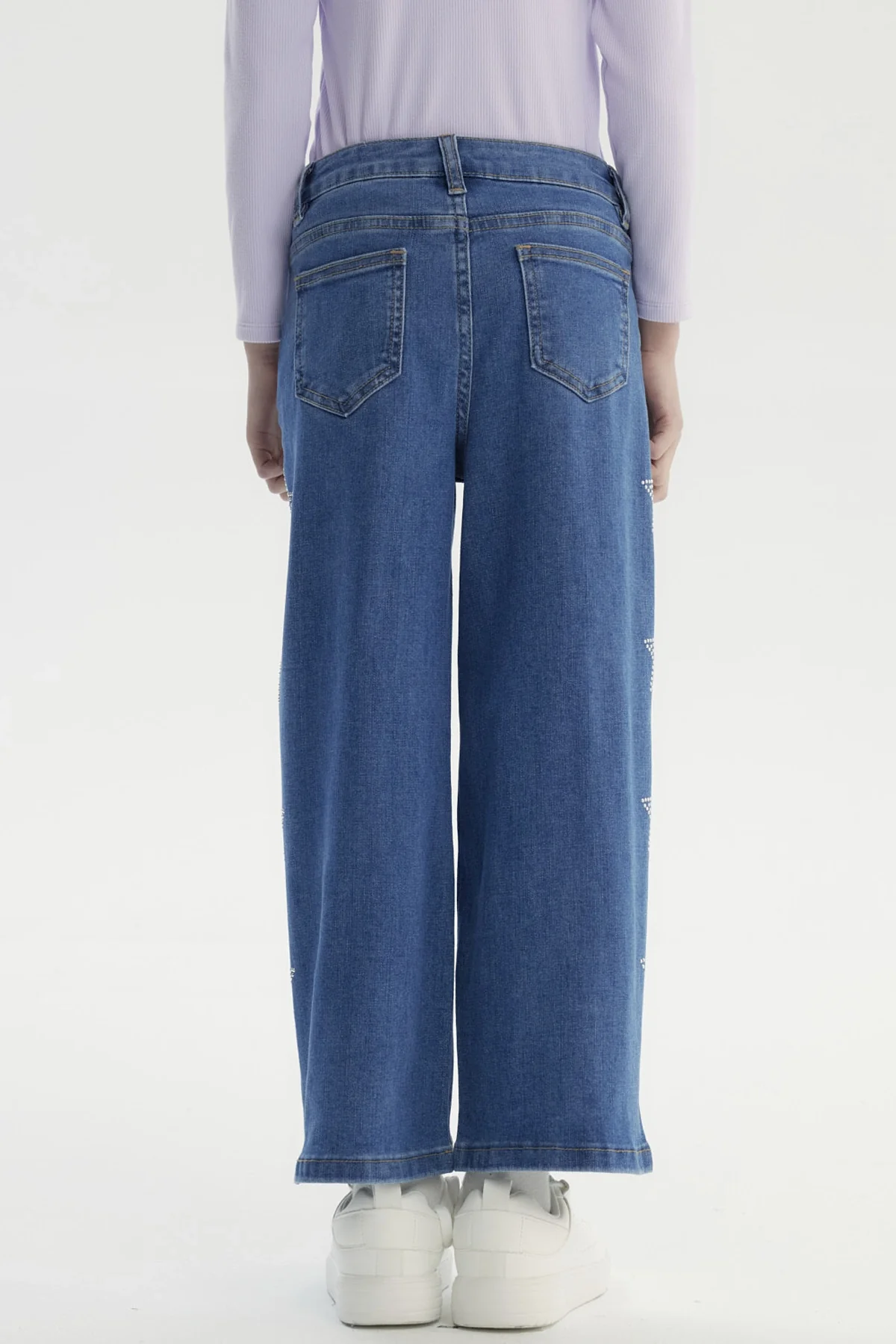 Jeans Niña Wide Leg Azul - Image 3