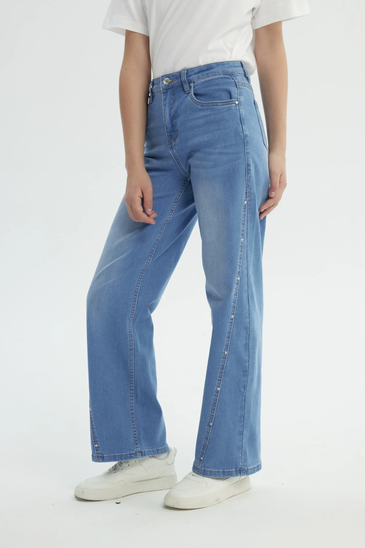 Jeans Niña Wide Leg Azul - Image 2