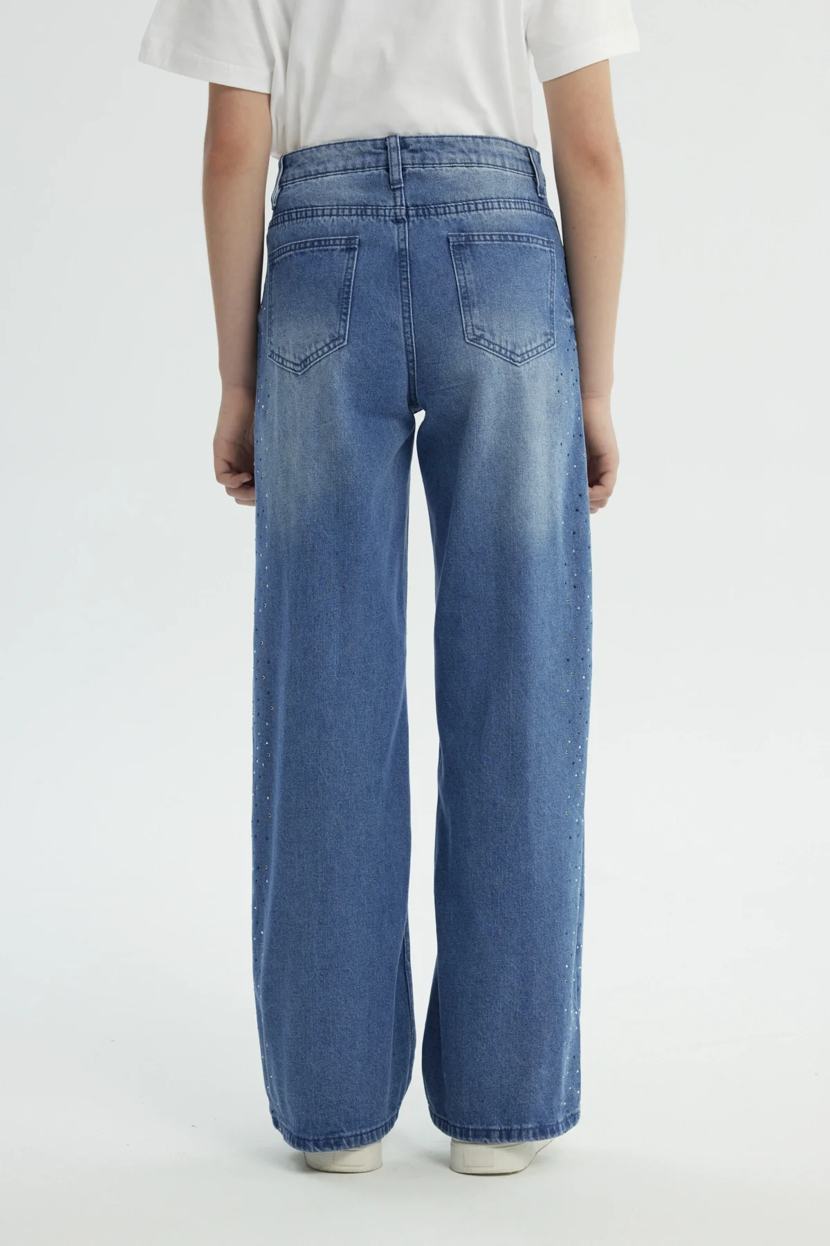 Jeans Niña Wide Leg Azul - Image 3