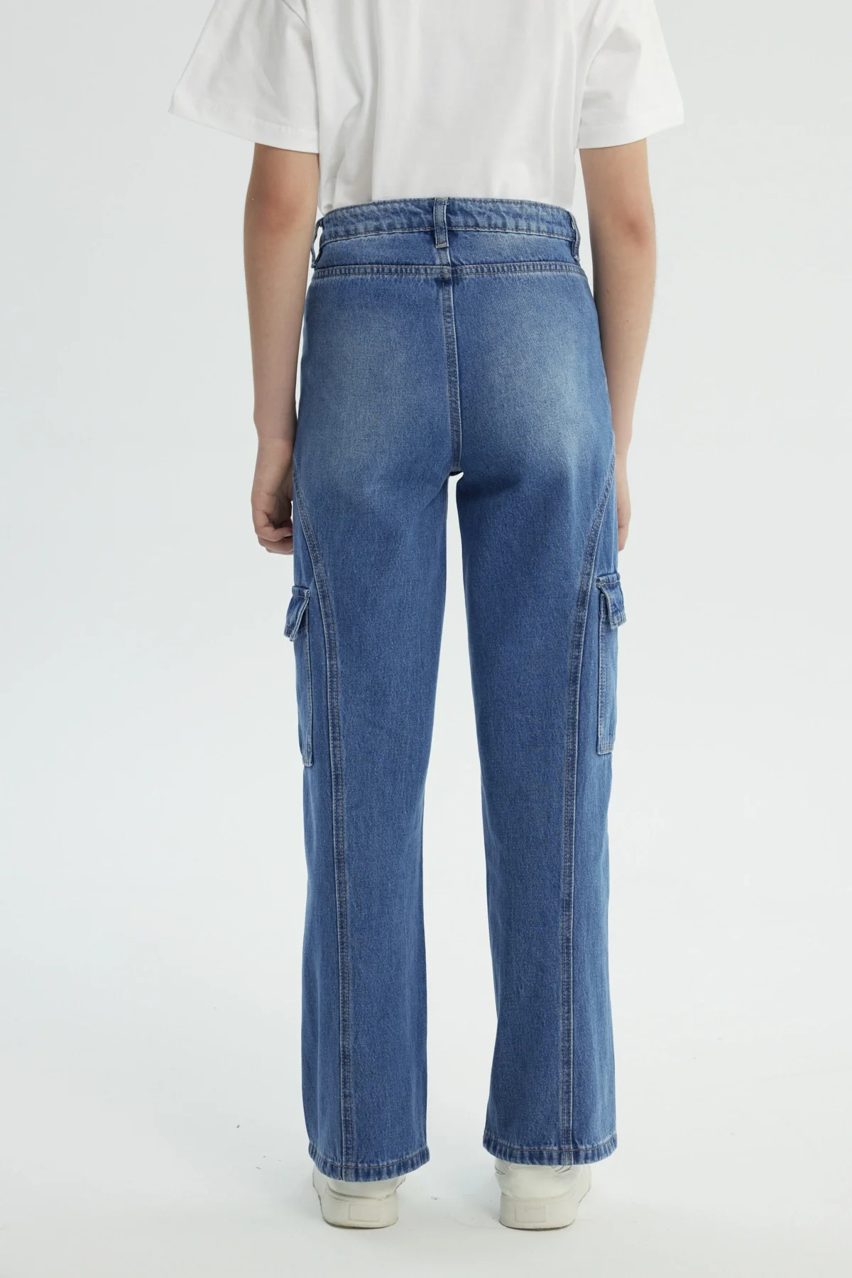 Jeans Niña Wide Leg Azul - Image 3