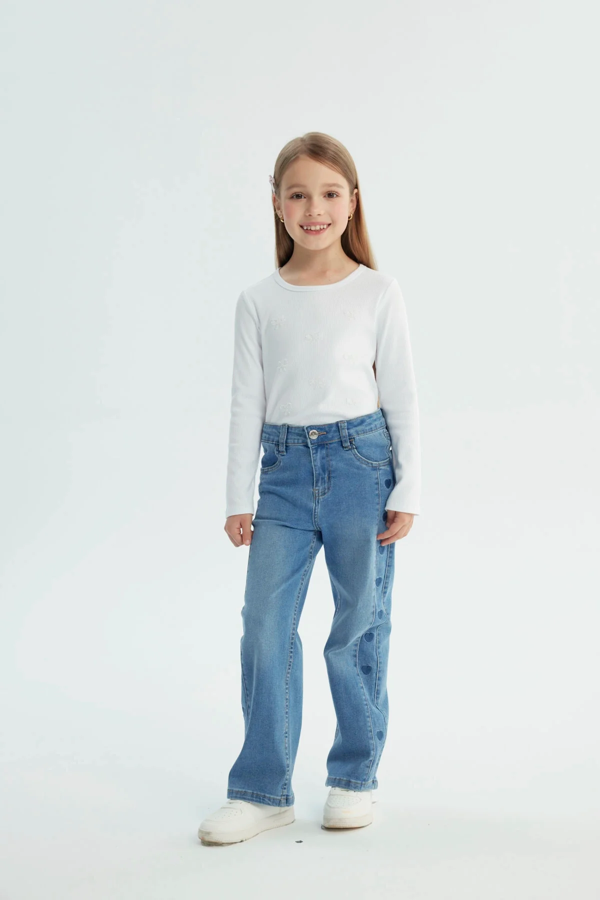 Jeans Niña Wide Leg Azul - Image 4