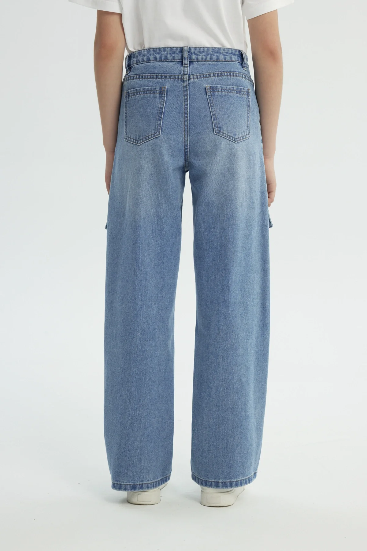 Jeans Niña Wide Leg Azul - Image 3