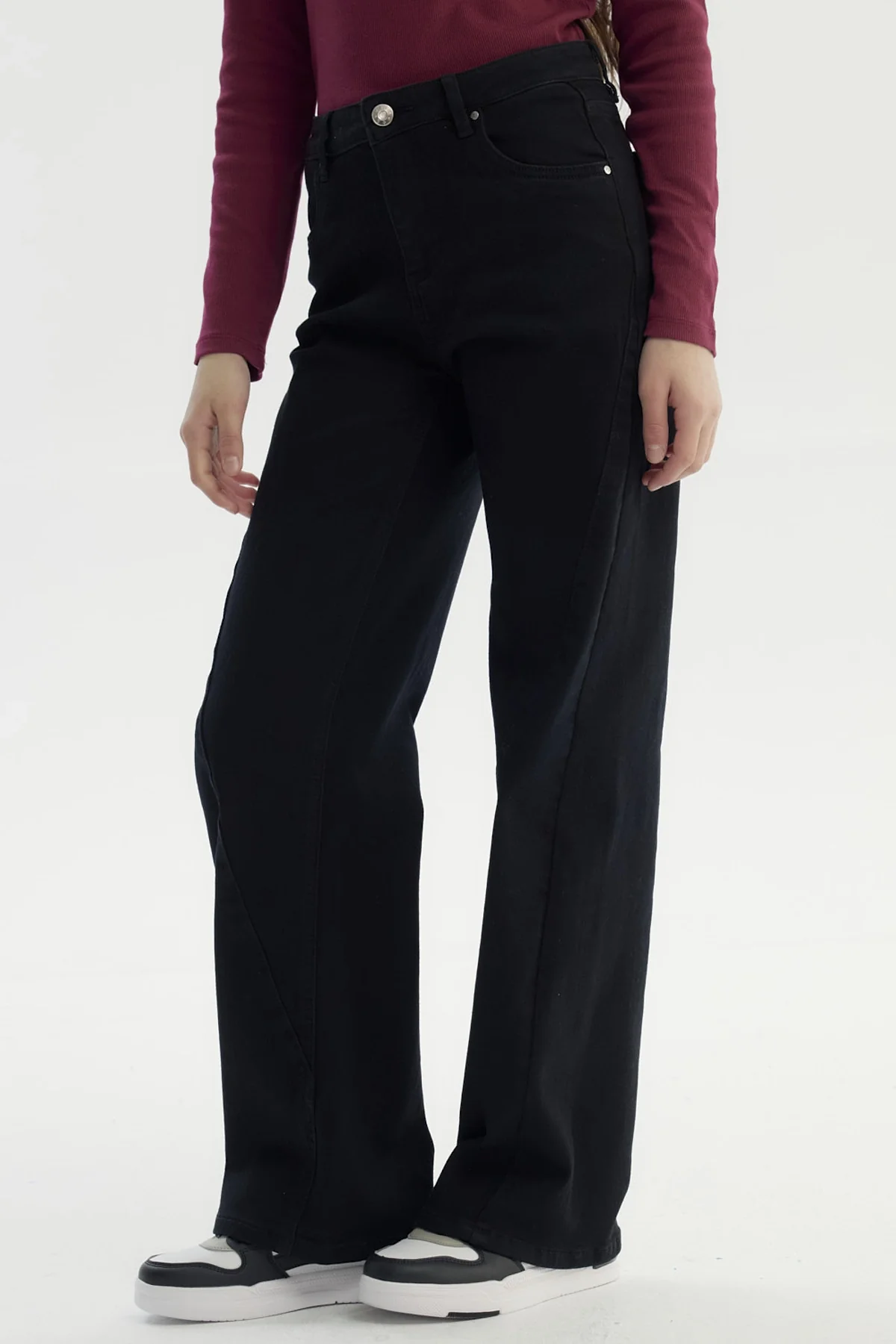 Jeans Niña Wide Leg Negro - Image 2