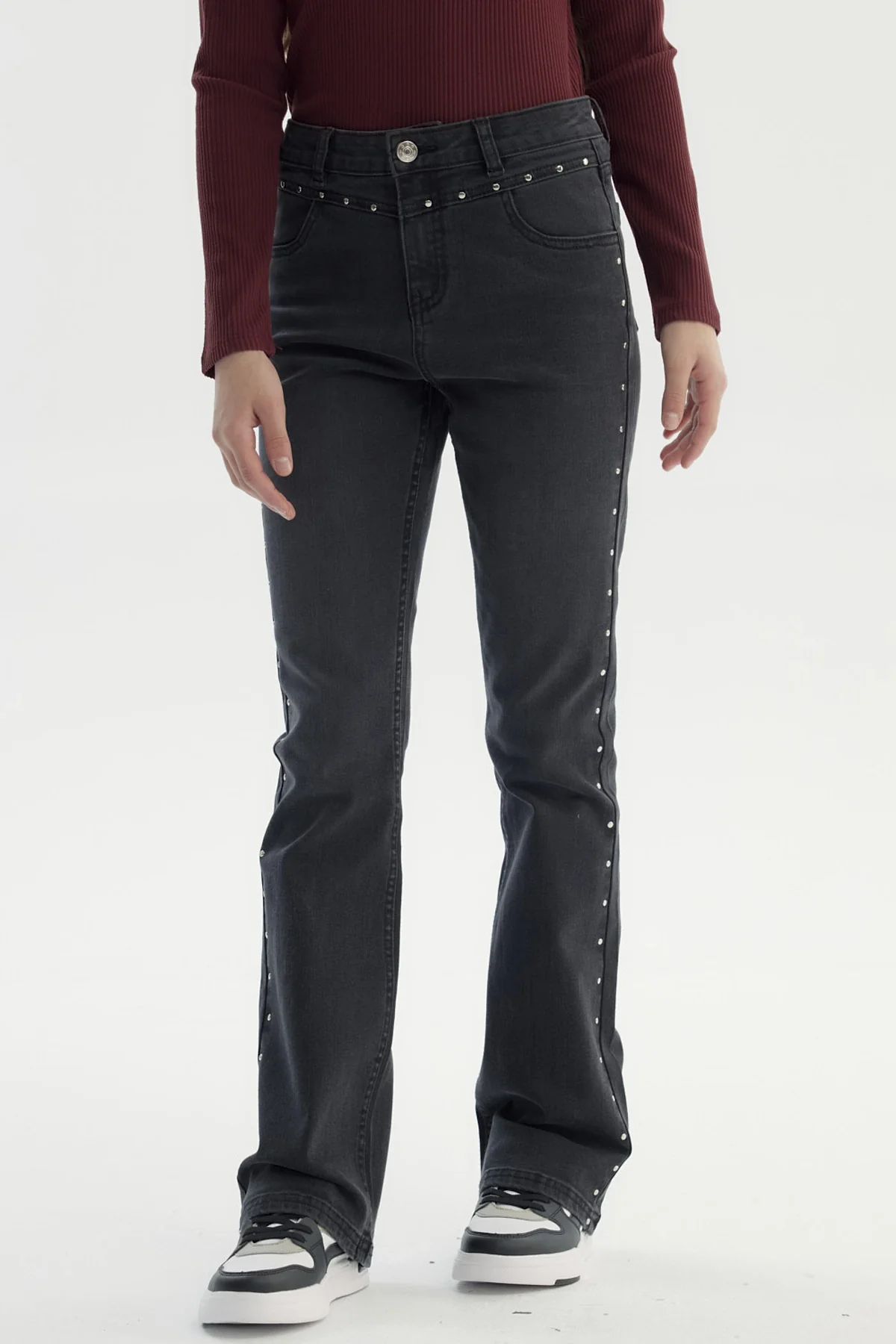 Jeans Niña Wide Leg Negro - Image 2