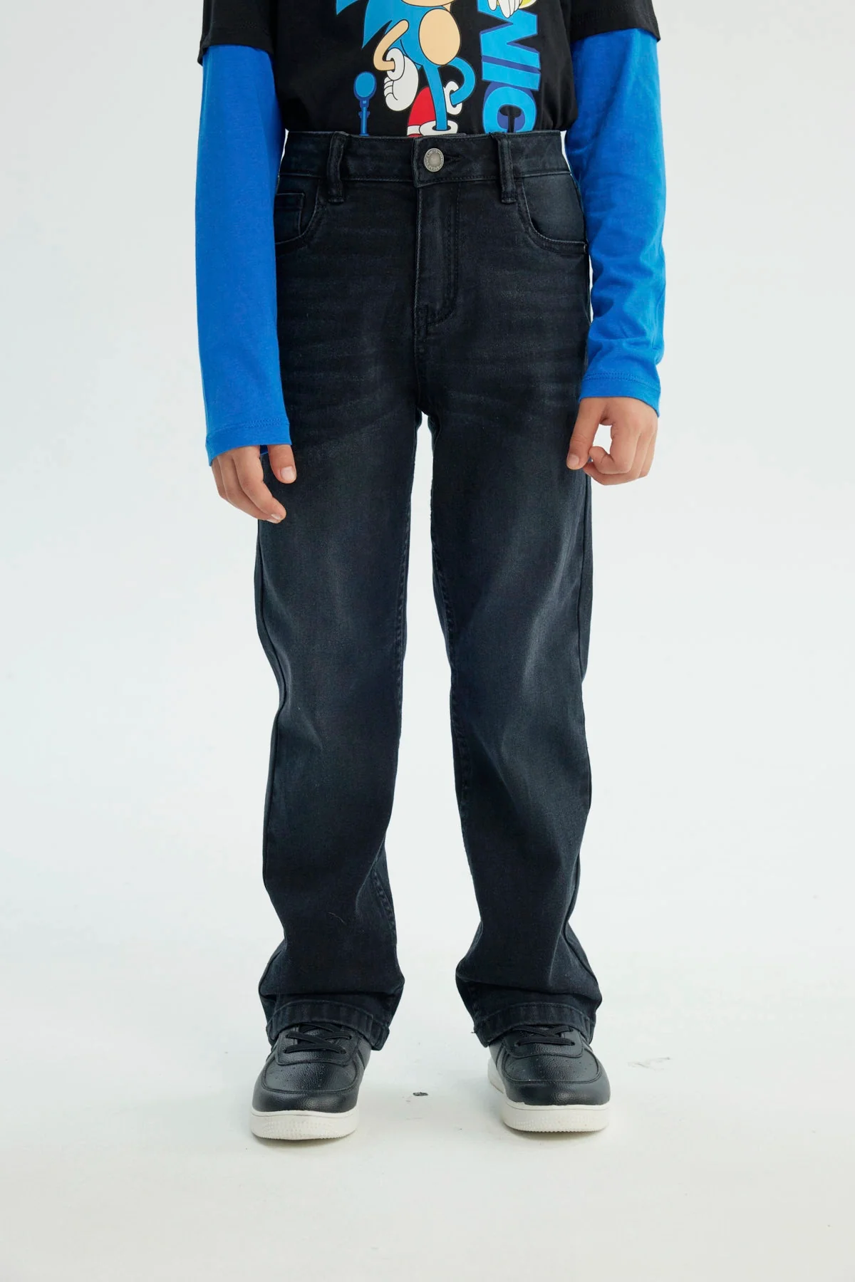 Jeans Niño Calce Recto Negro