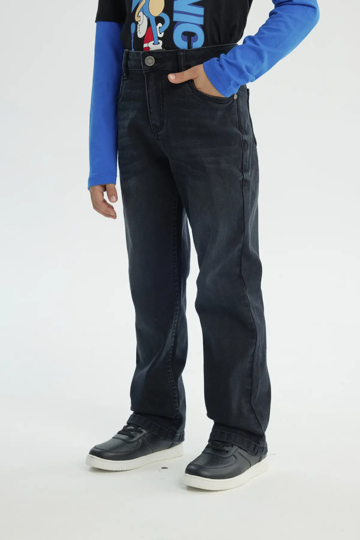 Jeans Niño Calce Recto Negro - Image 2