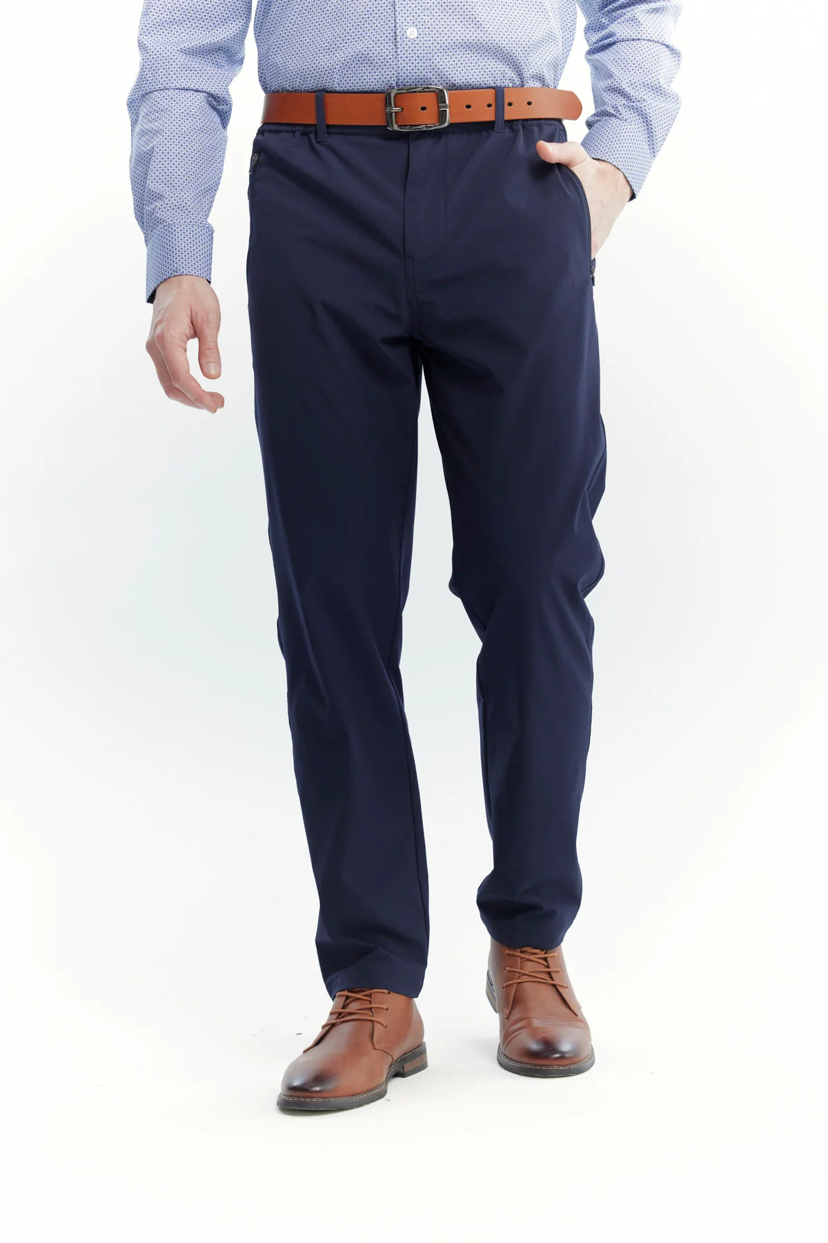 Pantalón Buzo Hombre Calce Recto Azul Marino