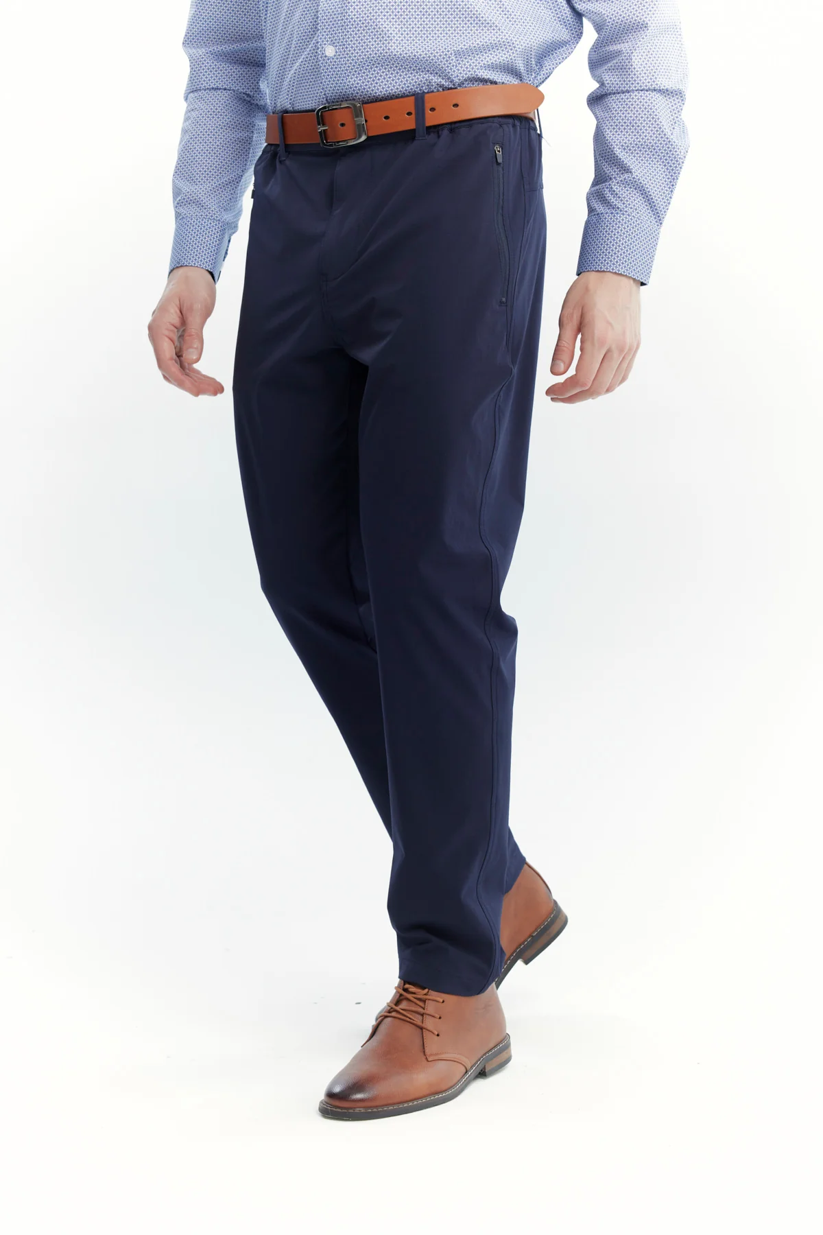 Pantalón Buzo Hombre Calce Recto Azul Marino - Image 2