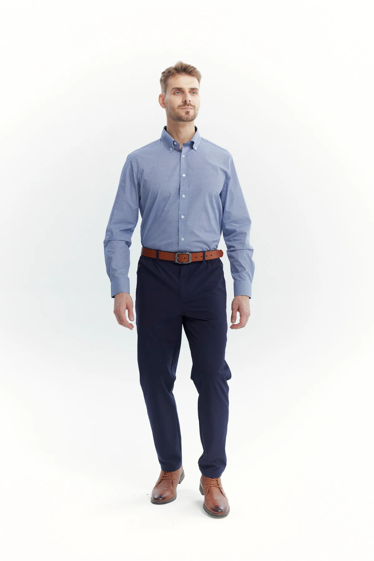 Pantalón Buzo Hombre Calce Recto Azul Marino - Image 4