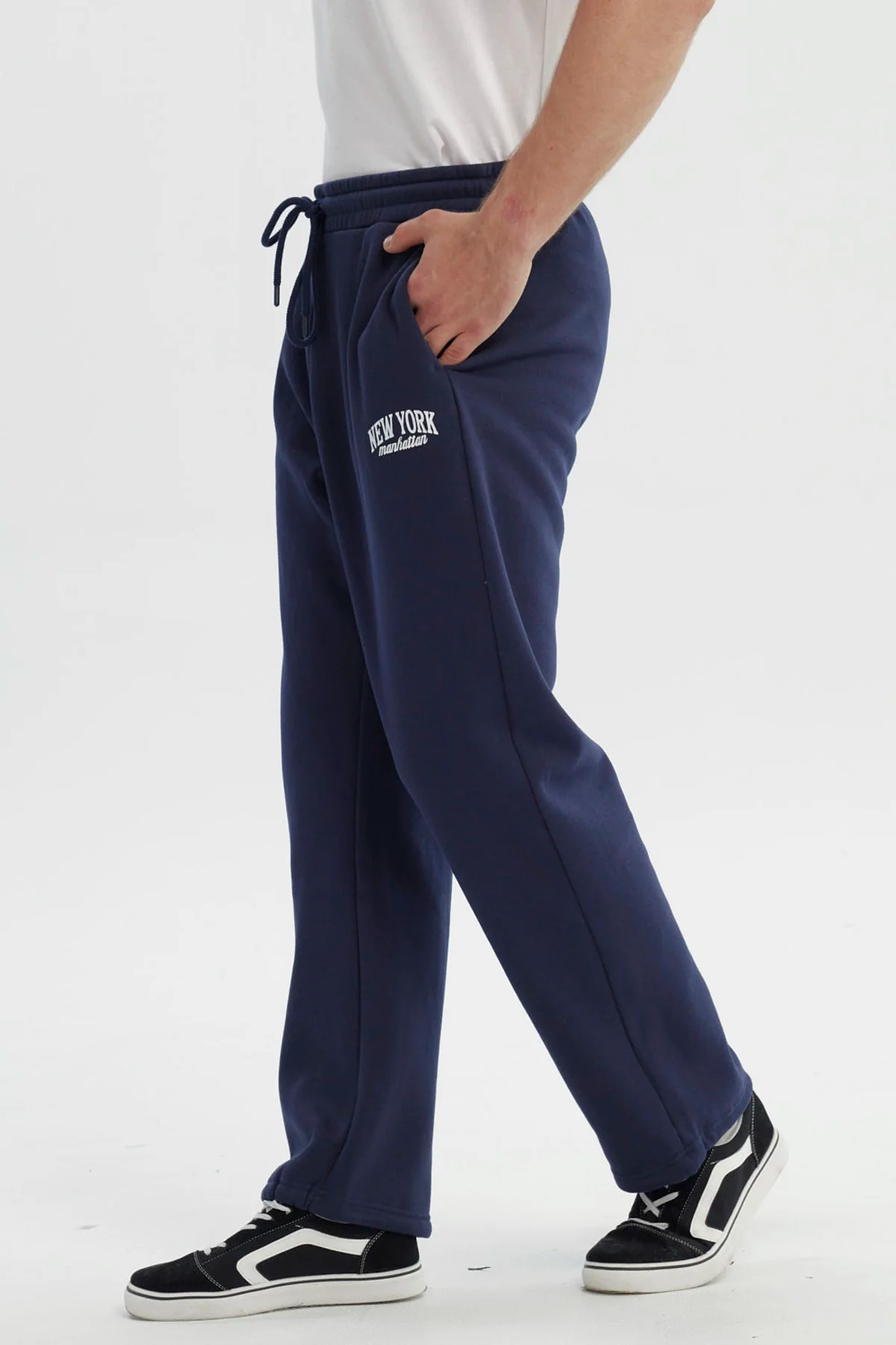 Pantalón Buzo Hombre Calce Recto Azul Marino - Image 2