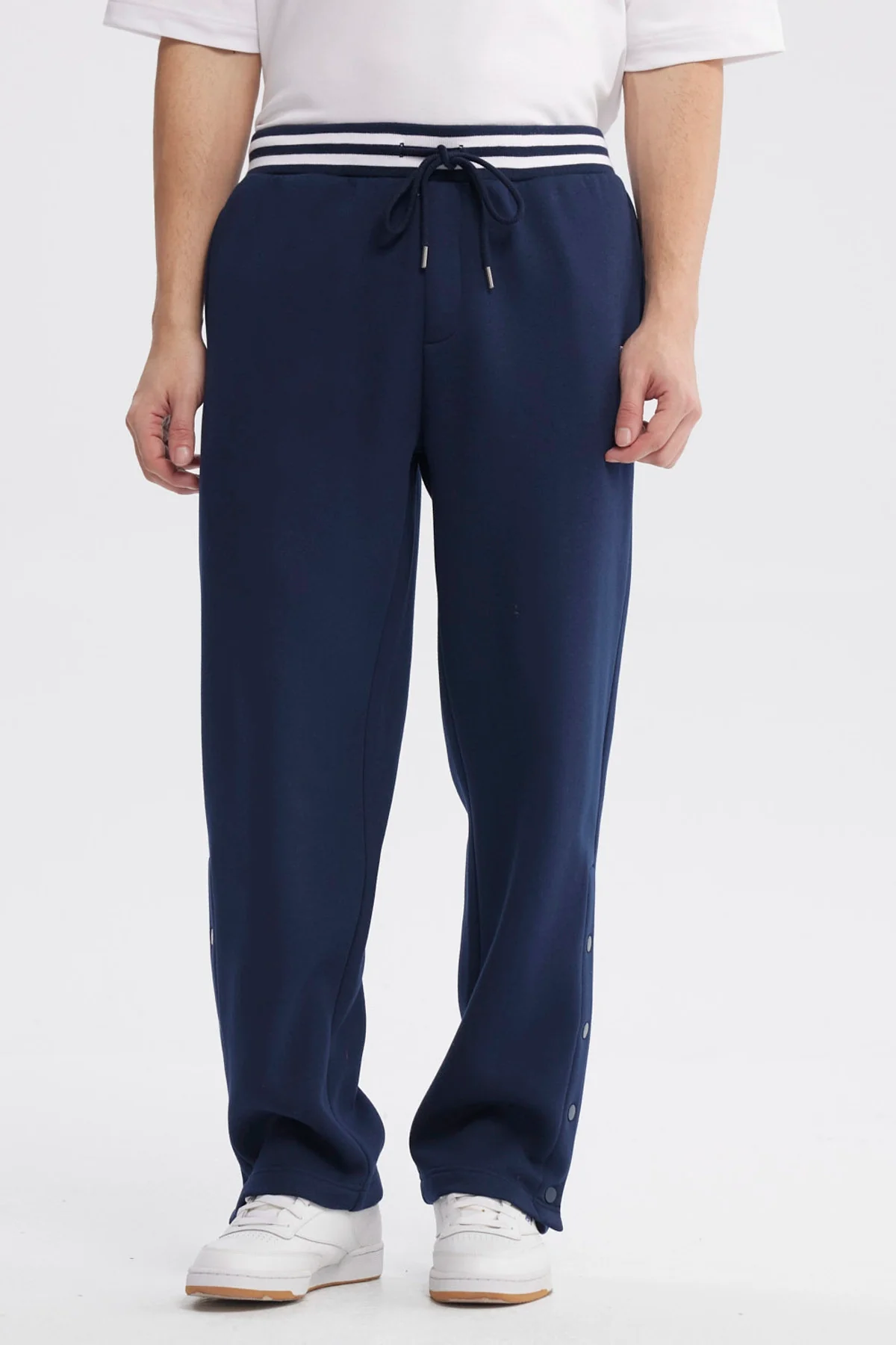Pantalón Buzo Hombre Juvenil Calce Recto Azul