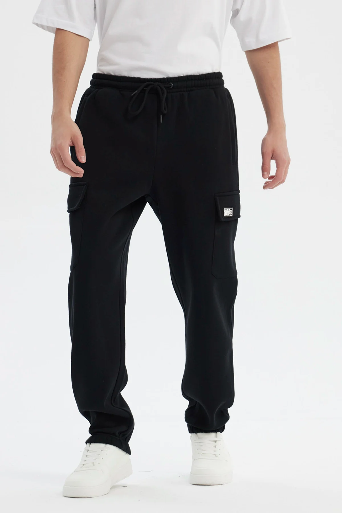Pantalón Buzo Hombre Juvenil Pitillo Negro