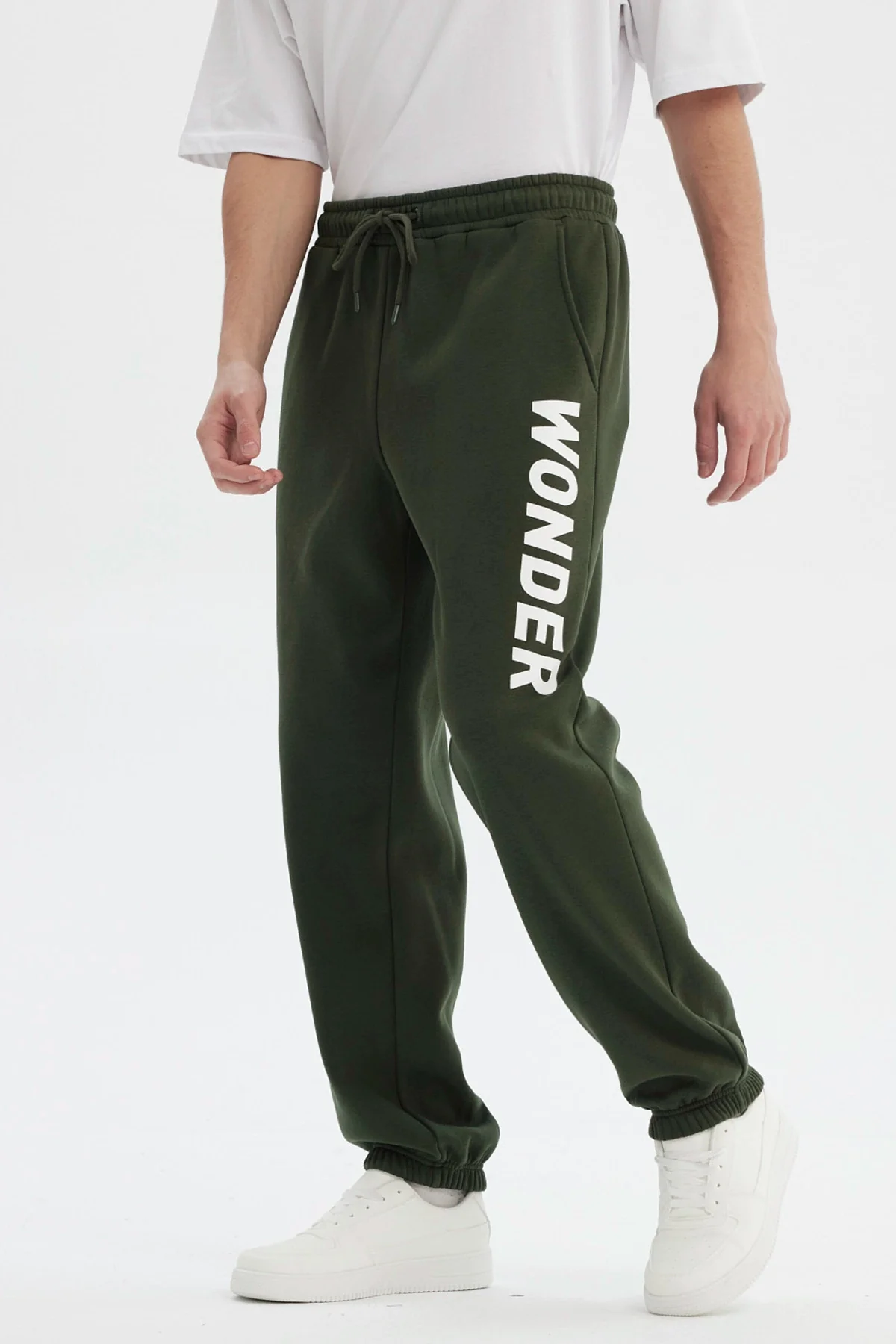 Pantalón Buzo Hombre Pitillo Verde Militar - Image 2