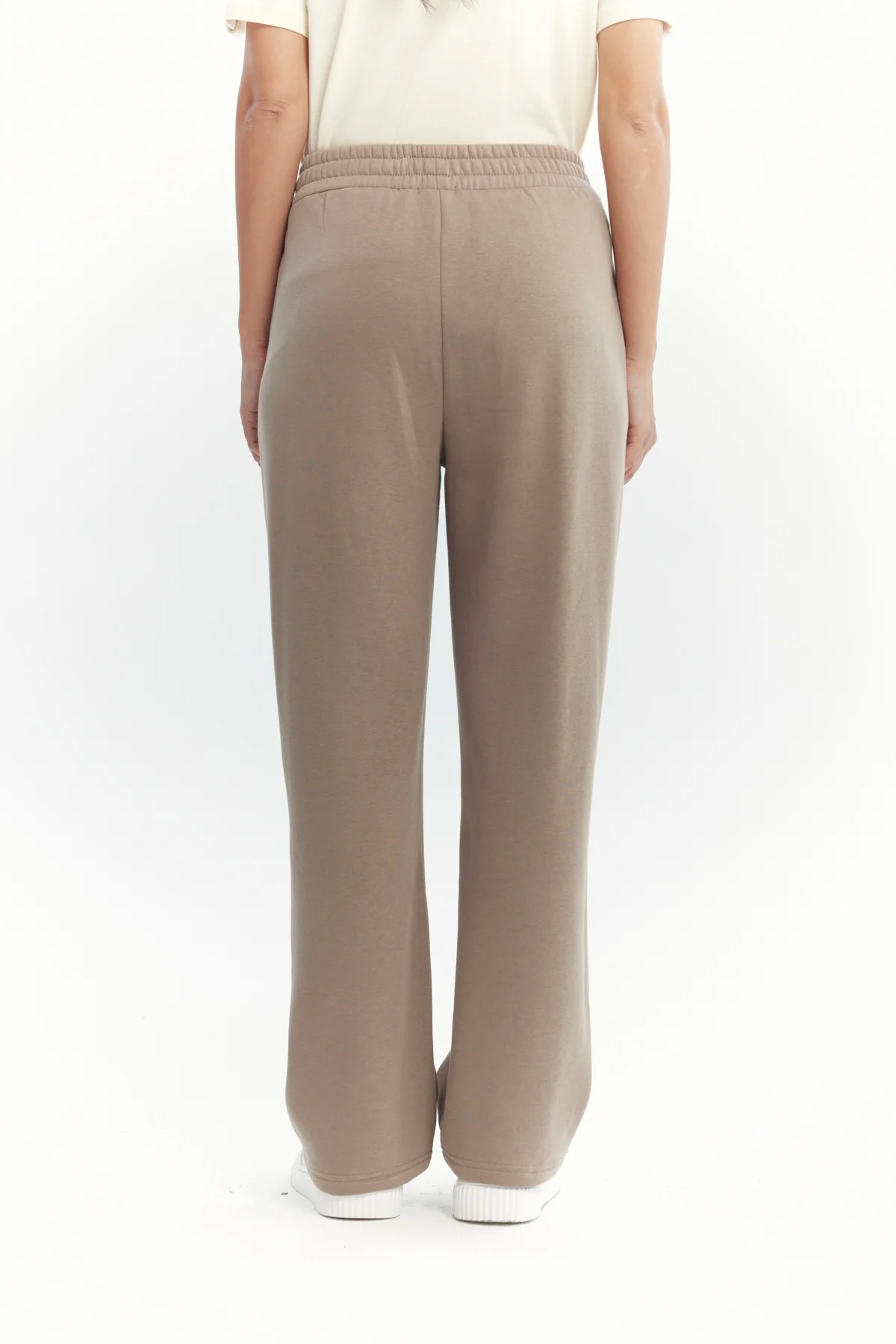 Pantalón Buzo Mujer Calce Recto Beige - Image 3