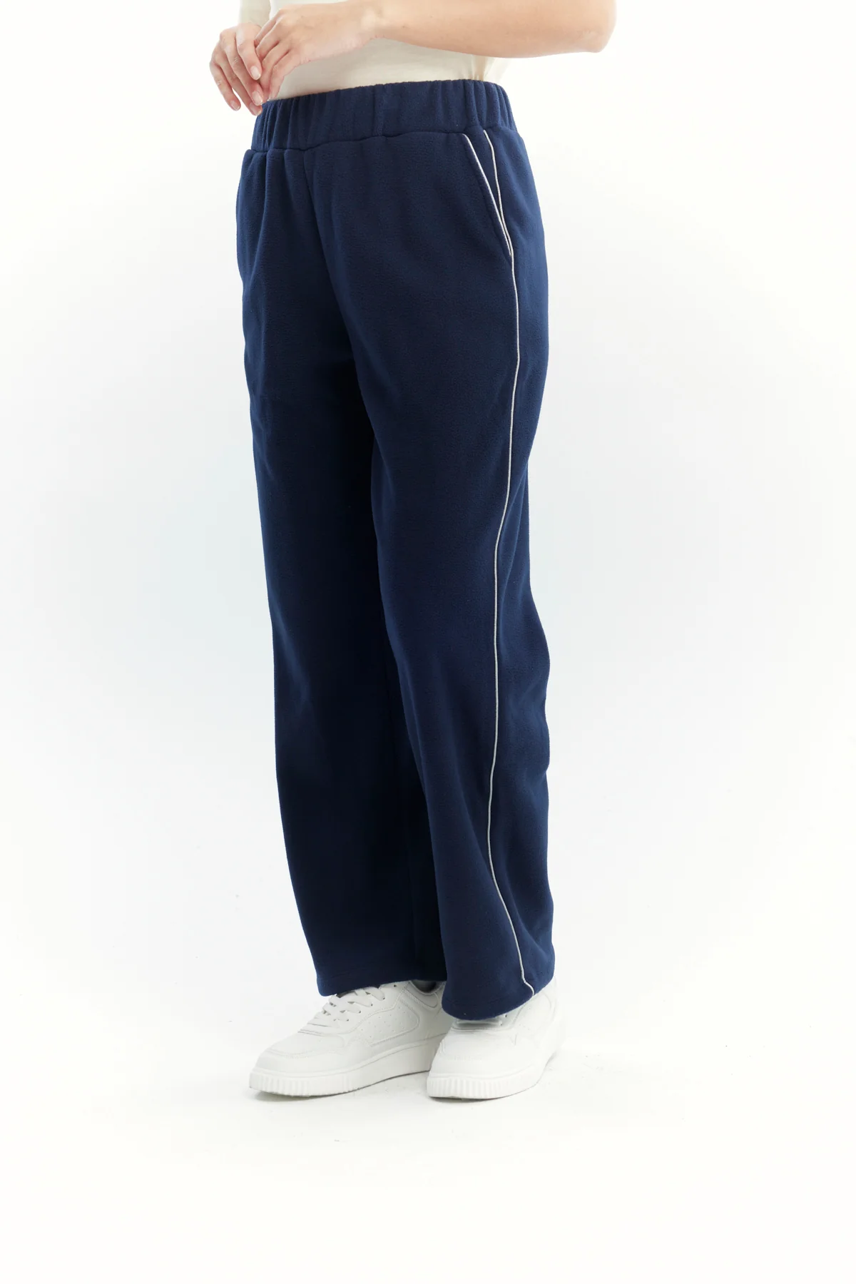 Pantalón Buzo Mujer Calce Recto Micropolar Azul Oscuro - Image 2