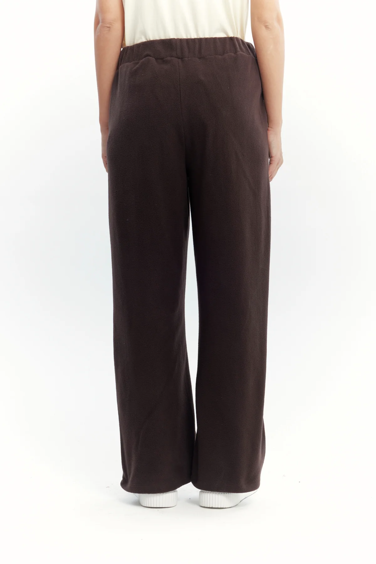 Pantalón Buzo Mujer Calce Recto Micropolar Café Oscuro - Image 3