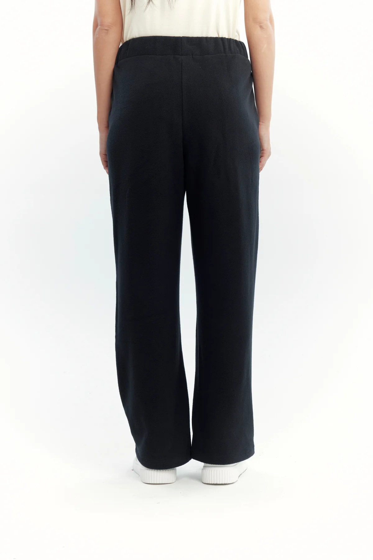 Pantalón Buzo Mujer Calce Recto Micropolar Negro - Image 3