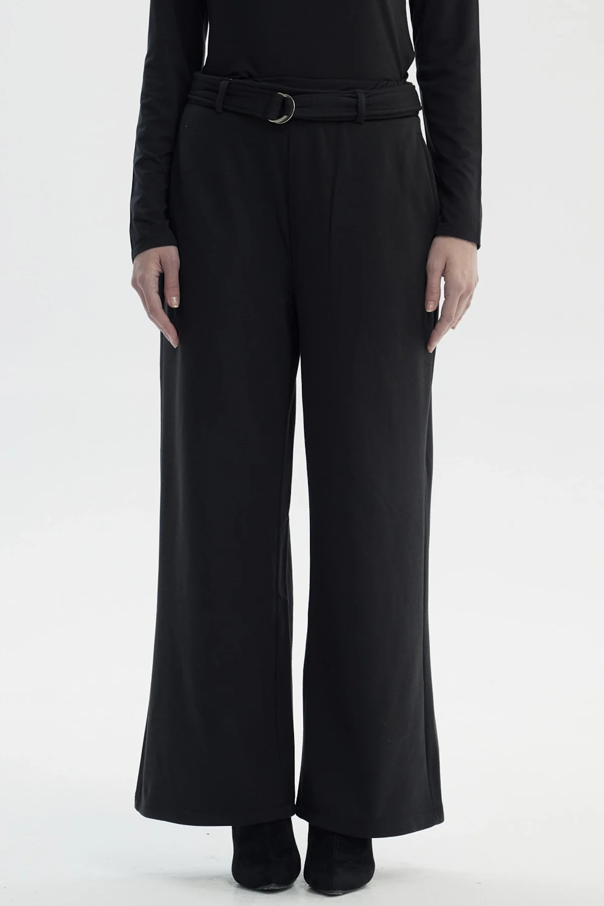 Pantalón Buzo Mujer Cinturón Negro