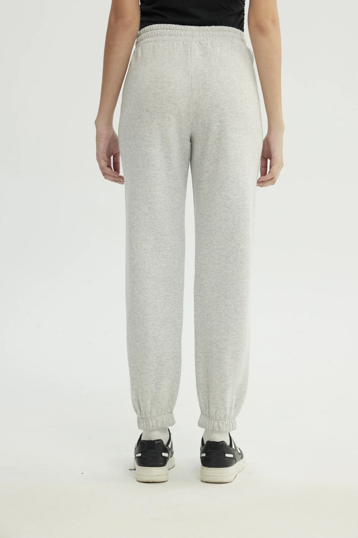 Pantalón Buzo Mujer Pitillo Gris Melange - Image 3