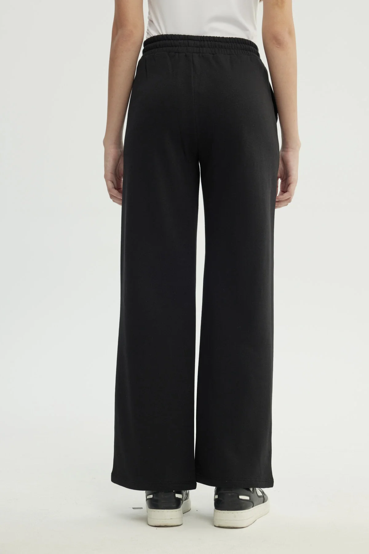 Pantalón Buzo Mujer Wide Leg Negro - Image 3