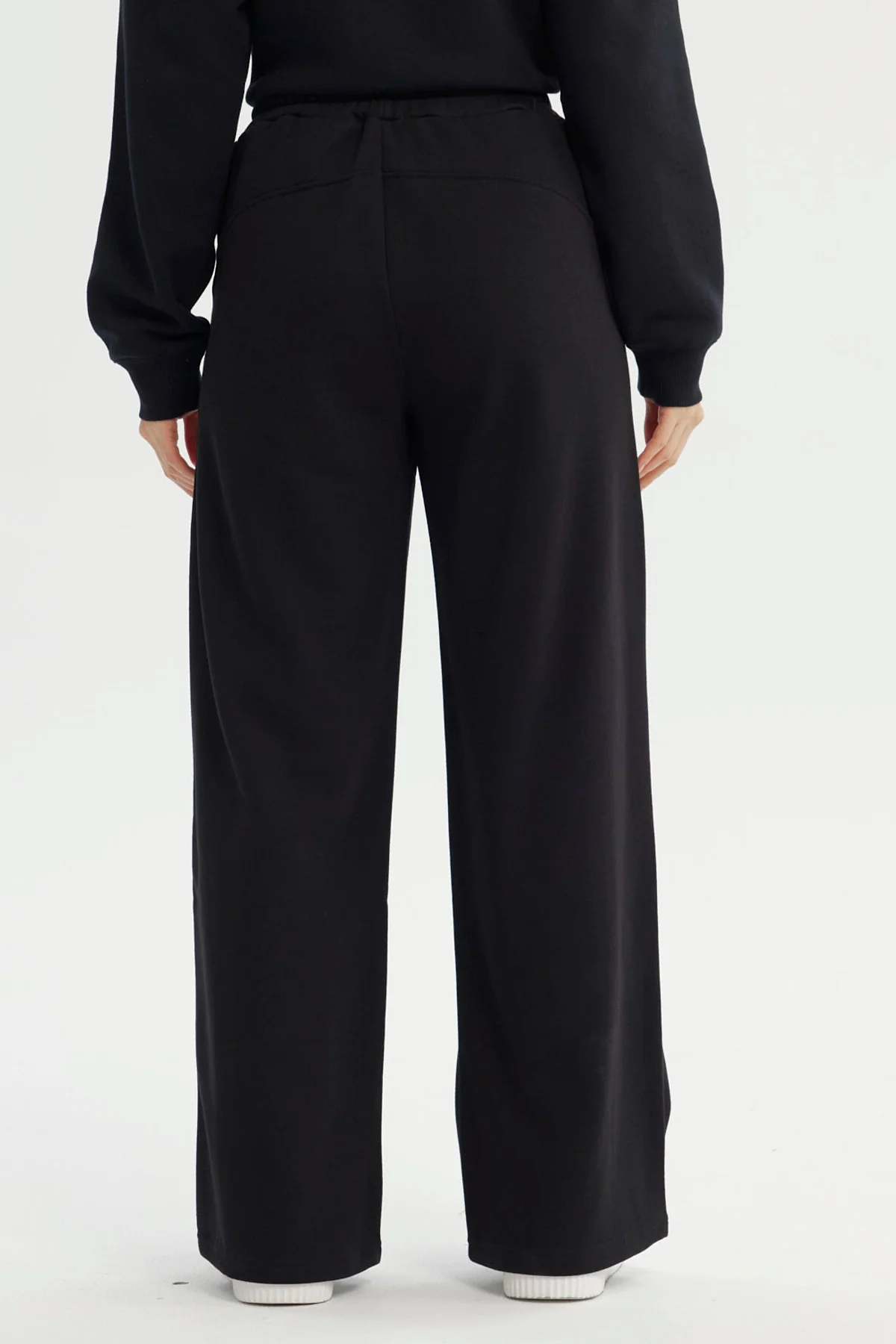 Pantalón Buzo Mujer Wide Leg Negro - Image 3