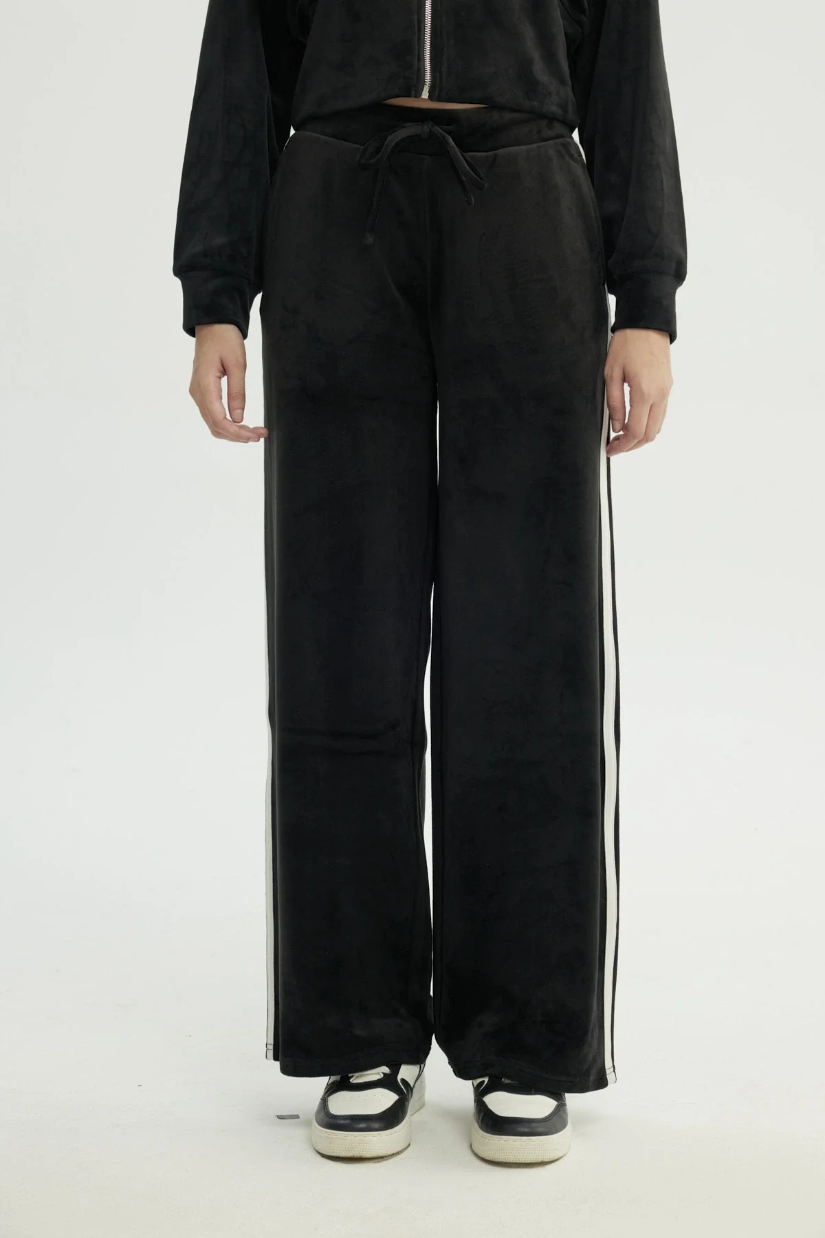 Pantalón Buzo Mujer Wide Leg Negro