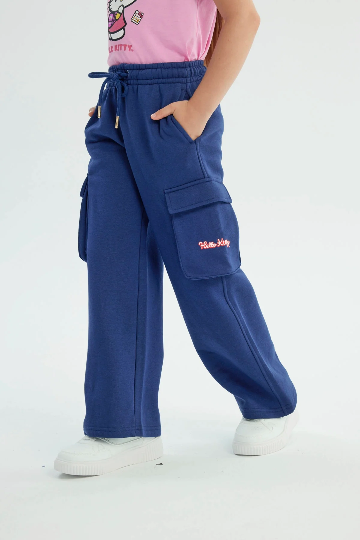 Pantalón Buzo Niña Hello Kitty Azul Marino - Image 2