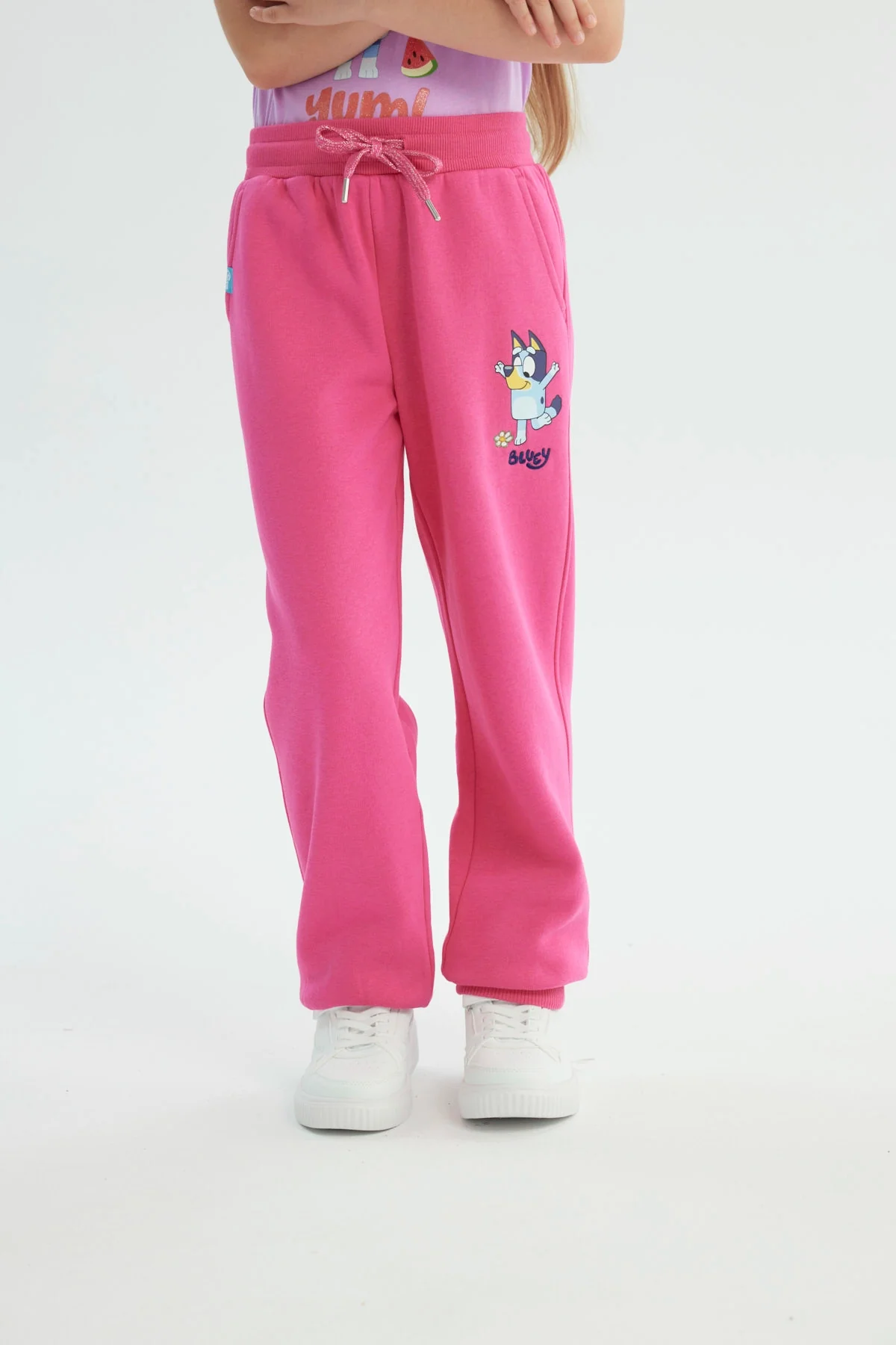 Pantalón Buzo Niña Pitillo Bluey Fucsia