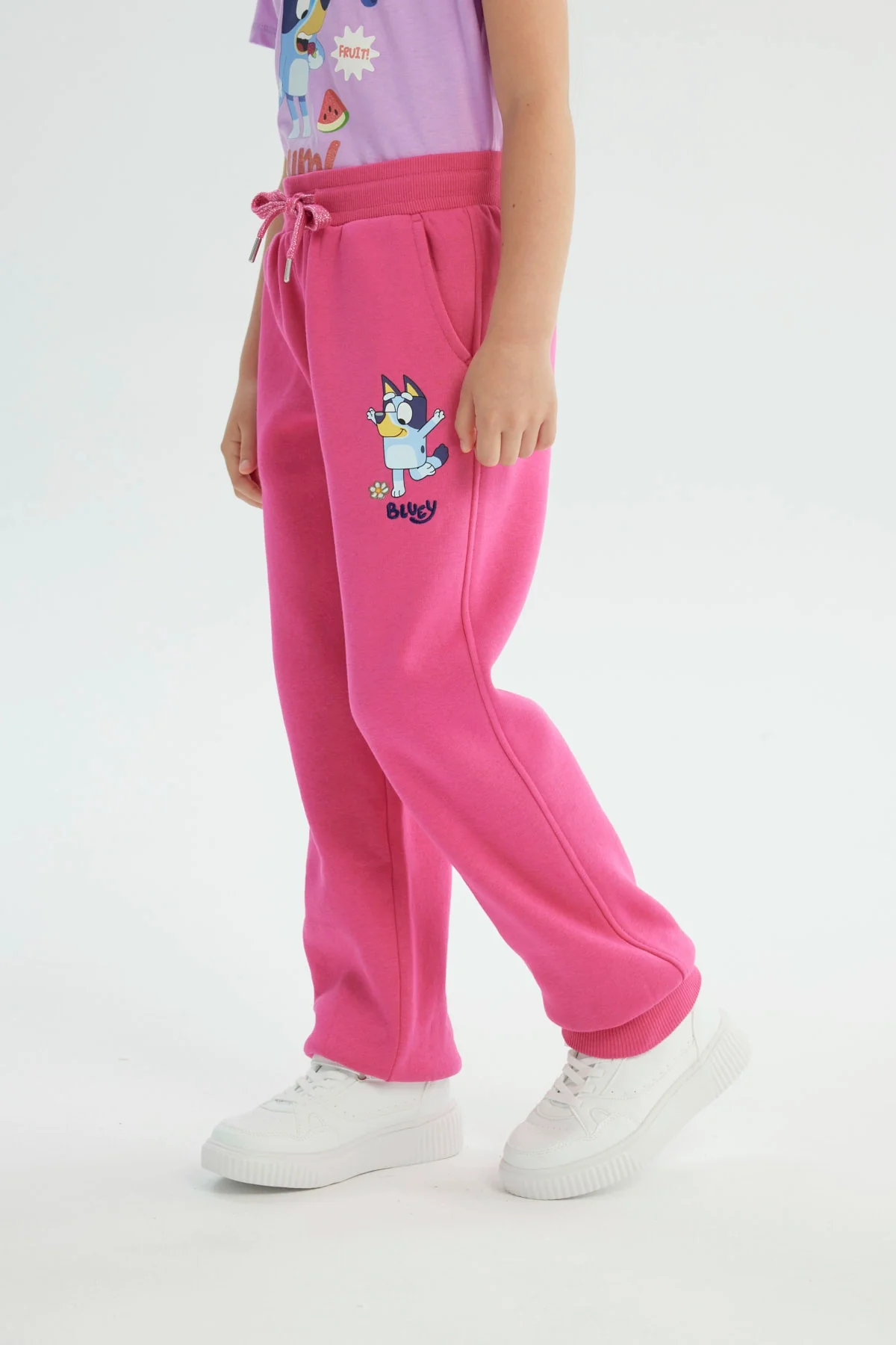 Pantalón Buzo Niña Pitillo Bluey Fucsia - Image 2