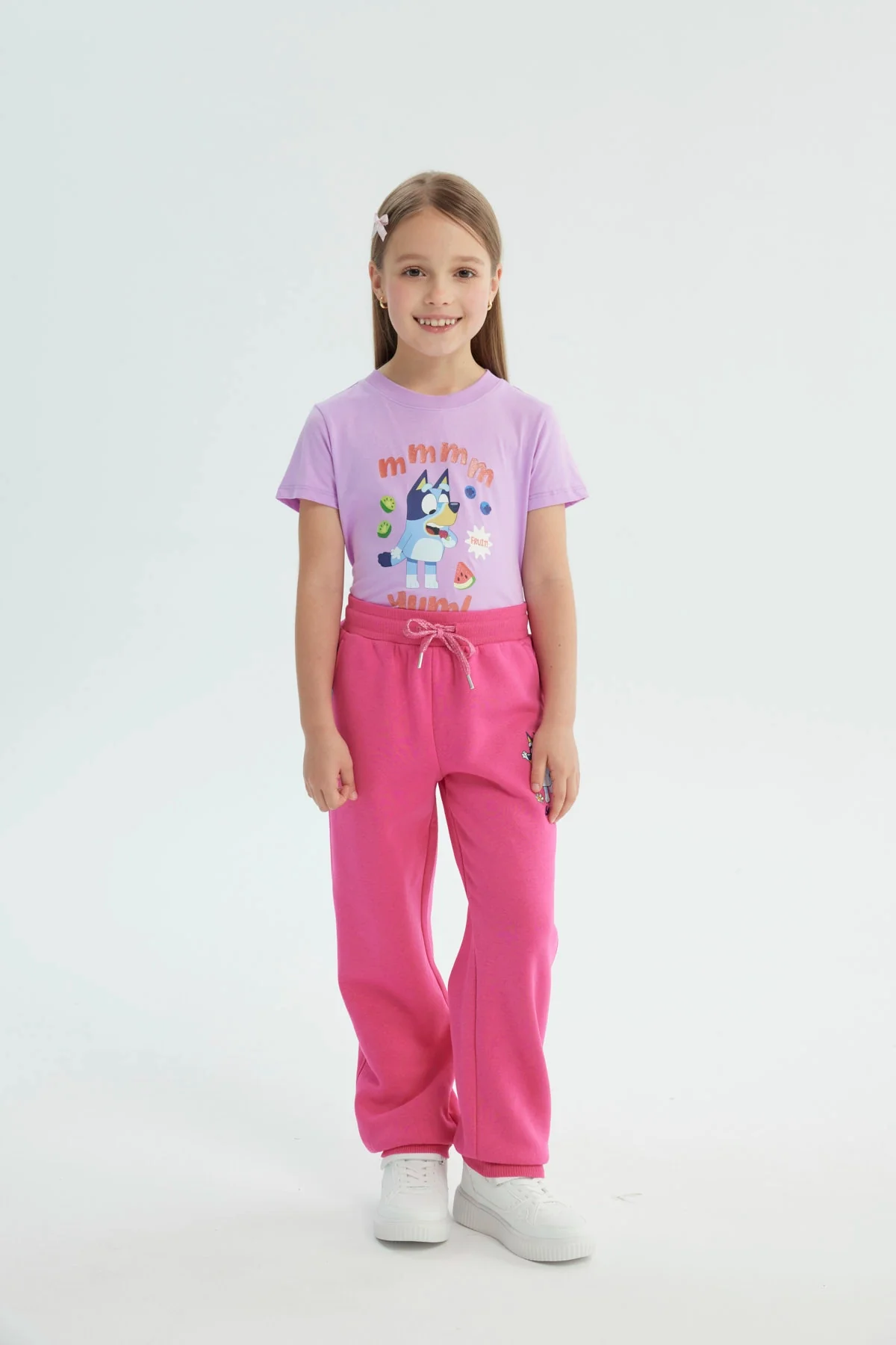 Pantalón Buzo Niña Pitillo Bluey Fucsia - Image 4