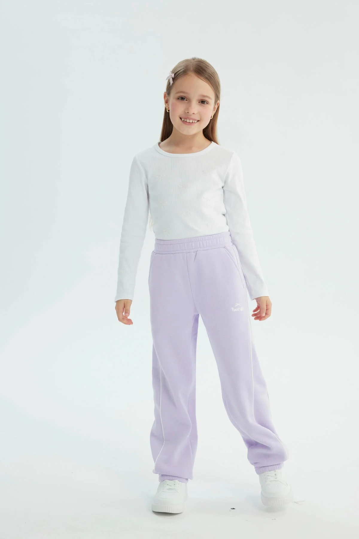 Pantalón Buzo Niña Pitillo Lila - Image 4