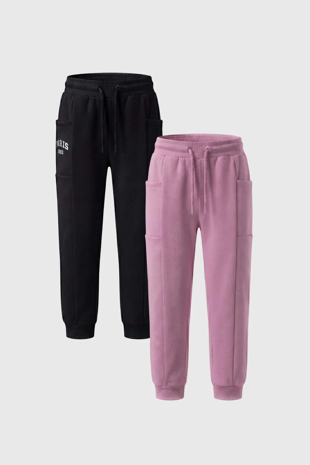 Pantalón Buzo Niña Slim Negro