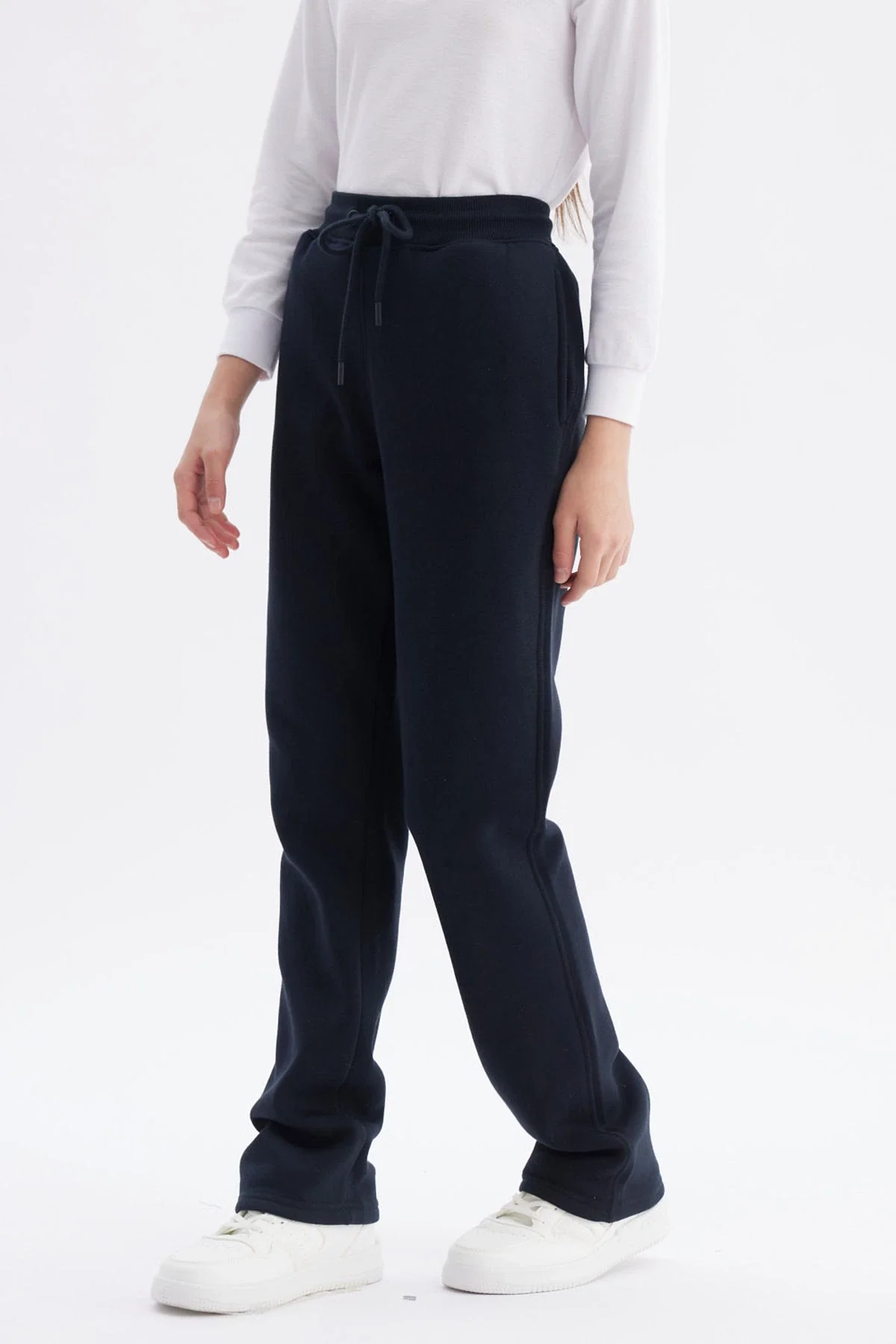 Pantalón Buzo Unisex Calce Recto Slim Azul Marino - Image 2