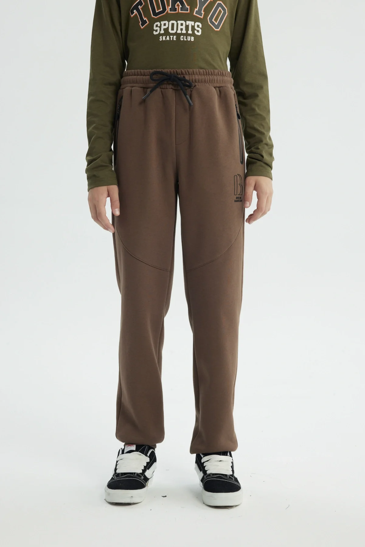 Pantalón Buzo Niño Clásico Café