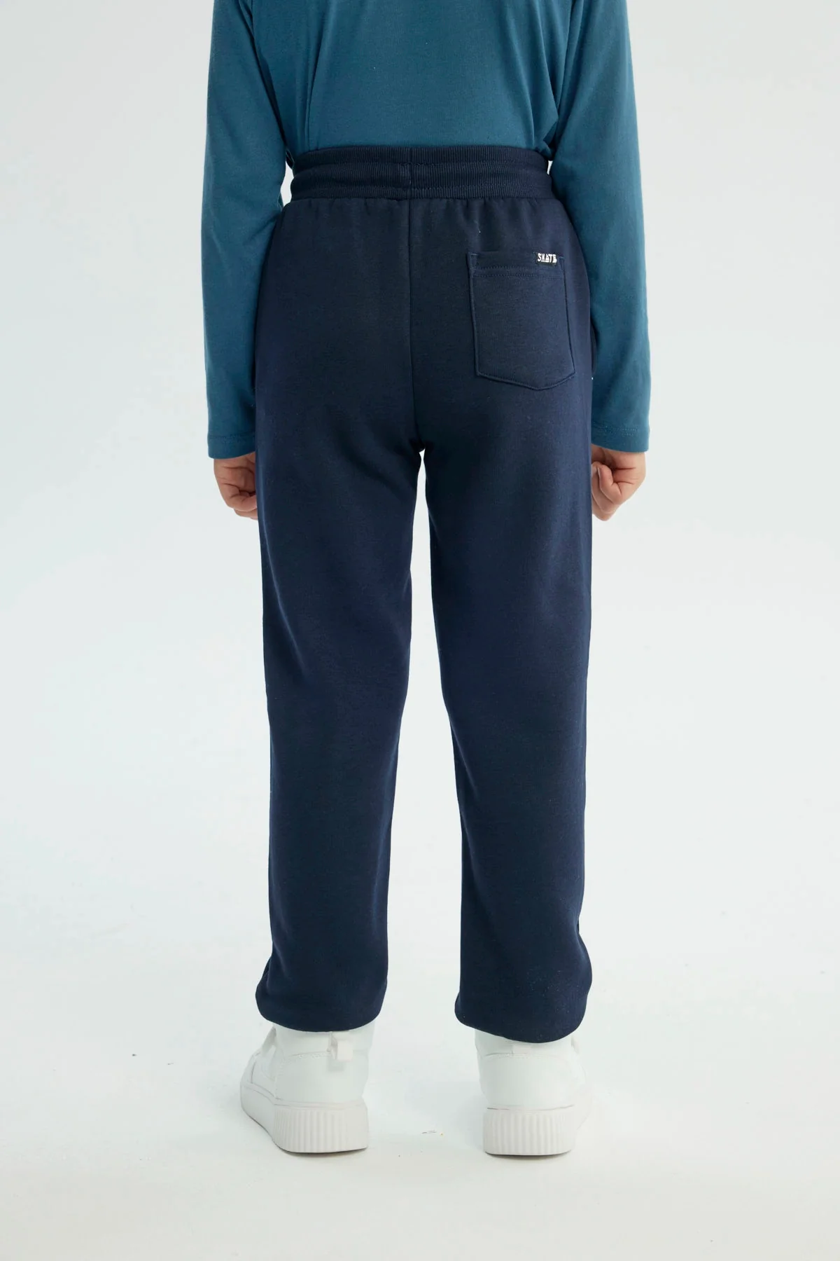 Pantalón Buzo Niño Pitillo Azul Marino - Image 3