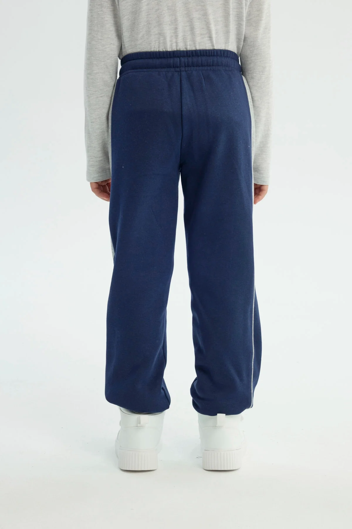 Pantalón Buzo Niño Pitillo Azul Oscuro - Image 3