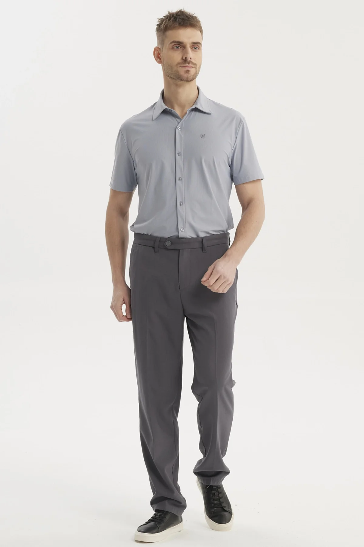 Pantalón Hombre Calce Recto Gris Oscuro - Image 4