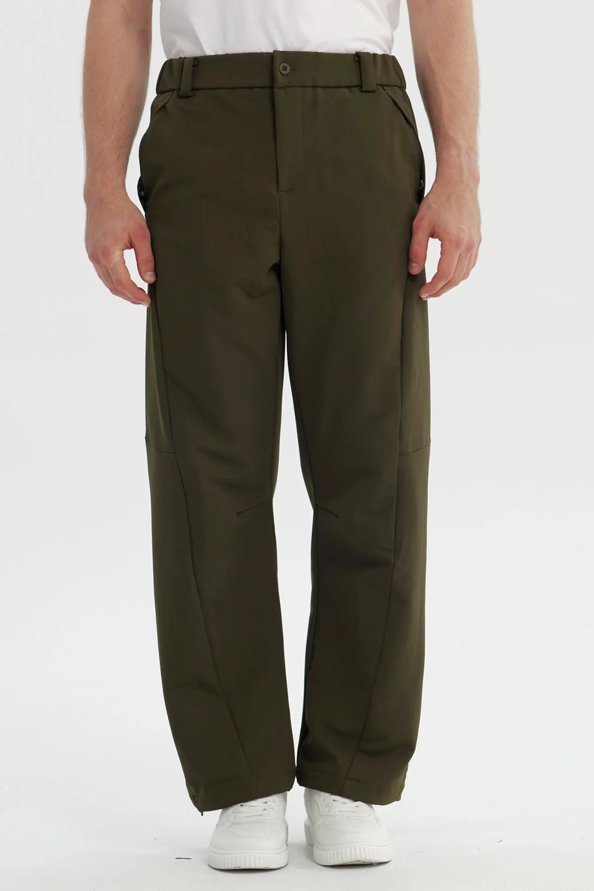 Pantalón Hombre Calce Recto Verde Militar