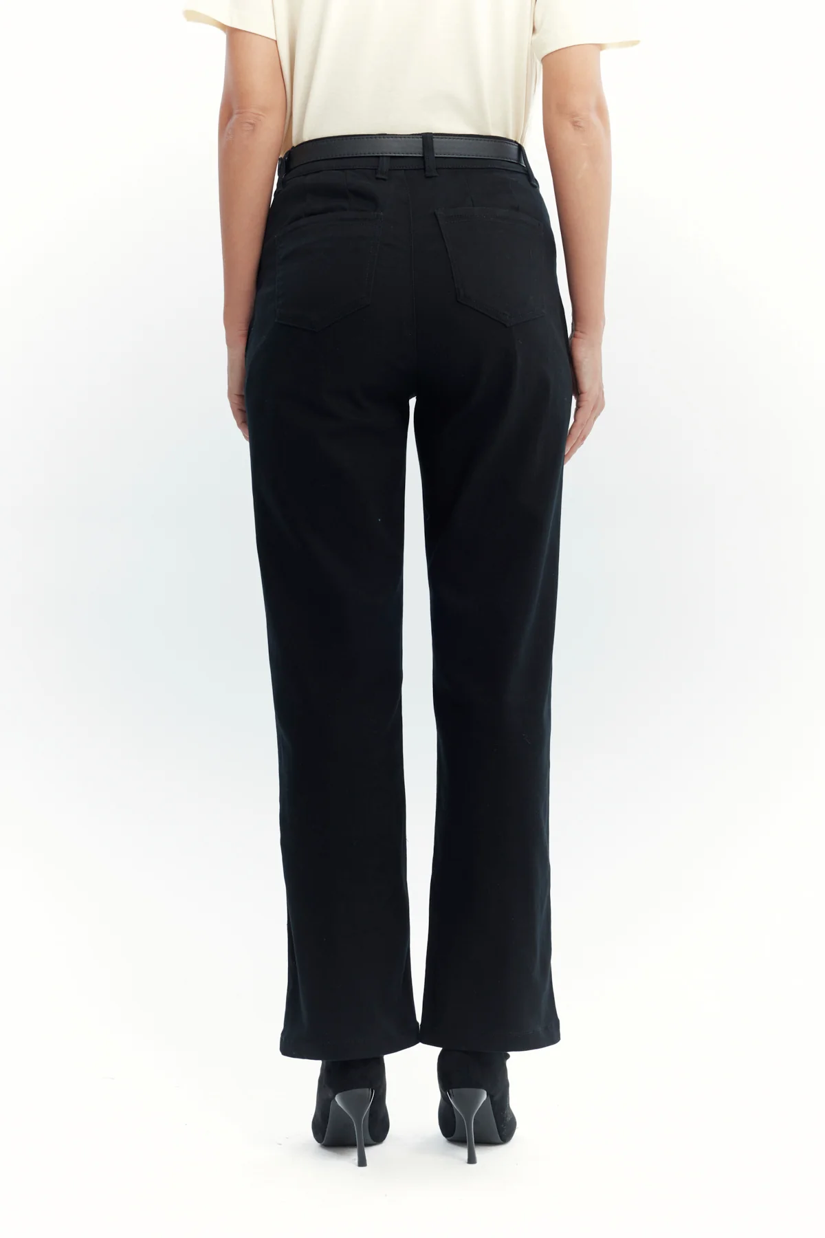 Pantalón Mujer Calce Recto Negro - Image 3
