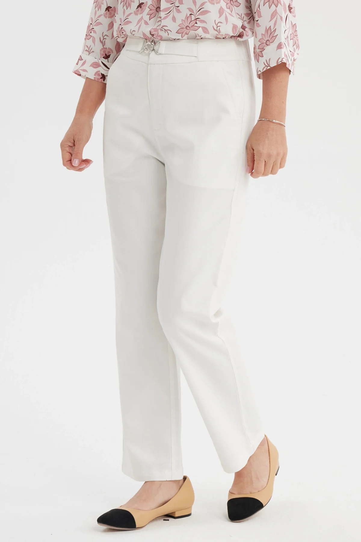 Pantalón Mujer Gabardina Crudo - Image 2