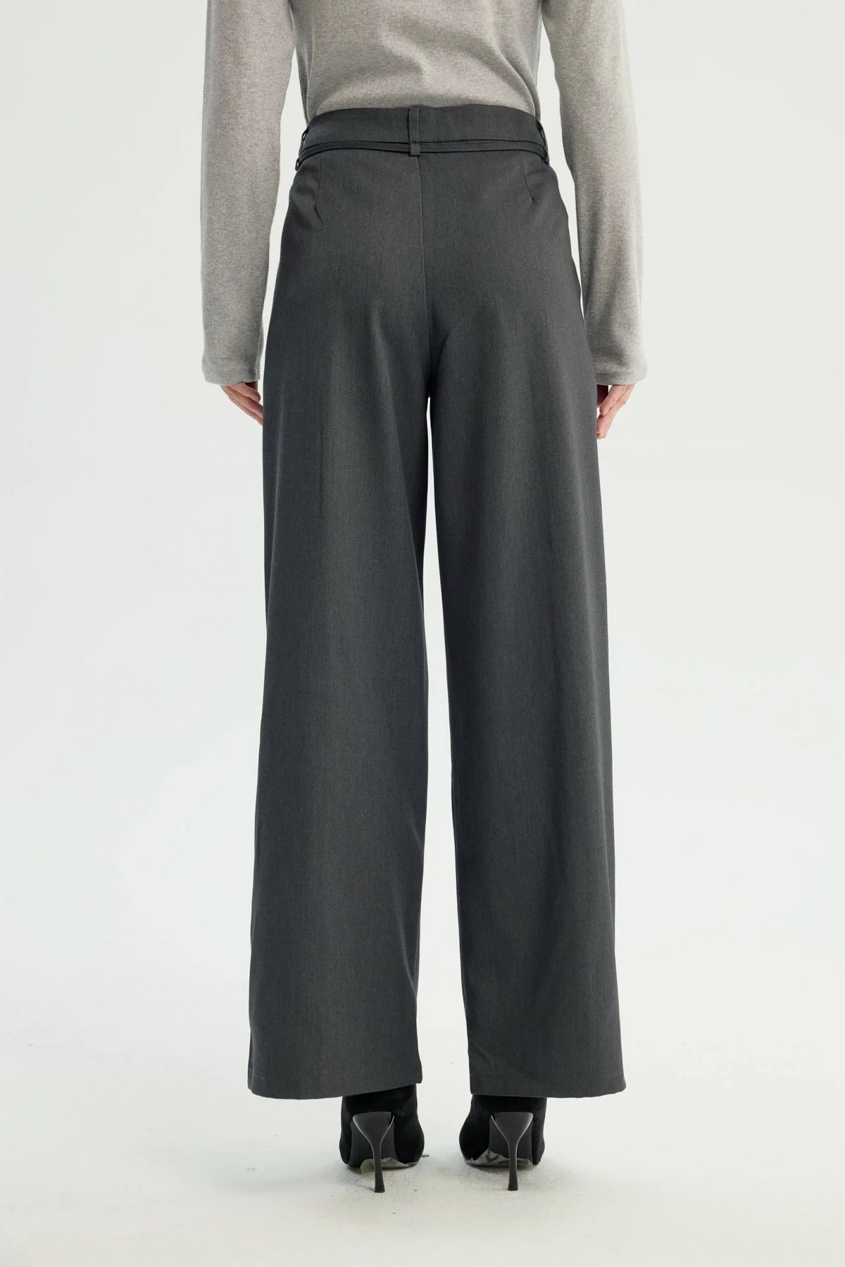 Pantalón Mujer Recto Gris - Image 3
