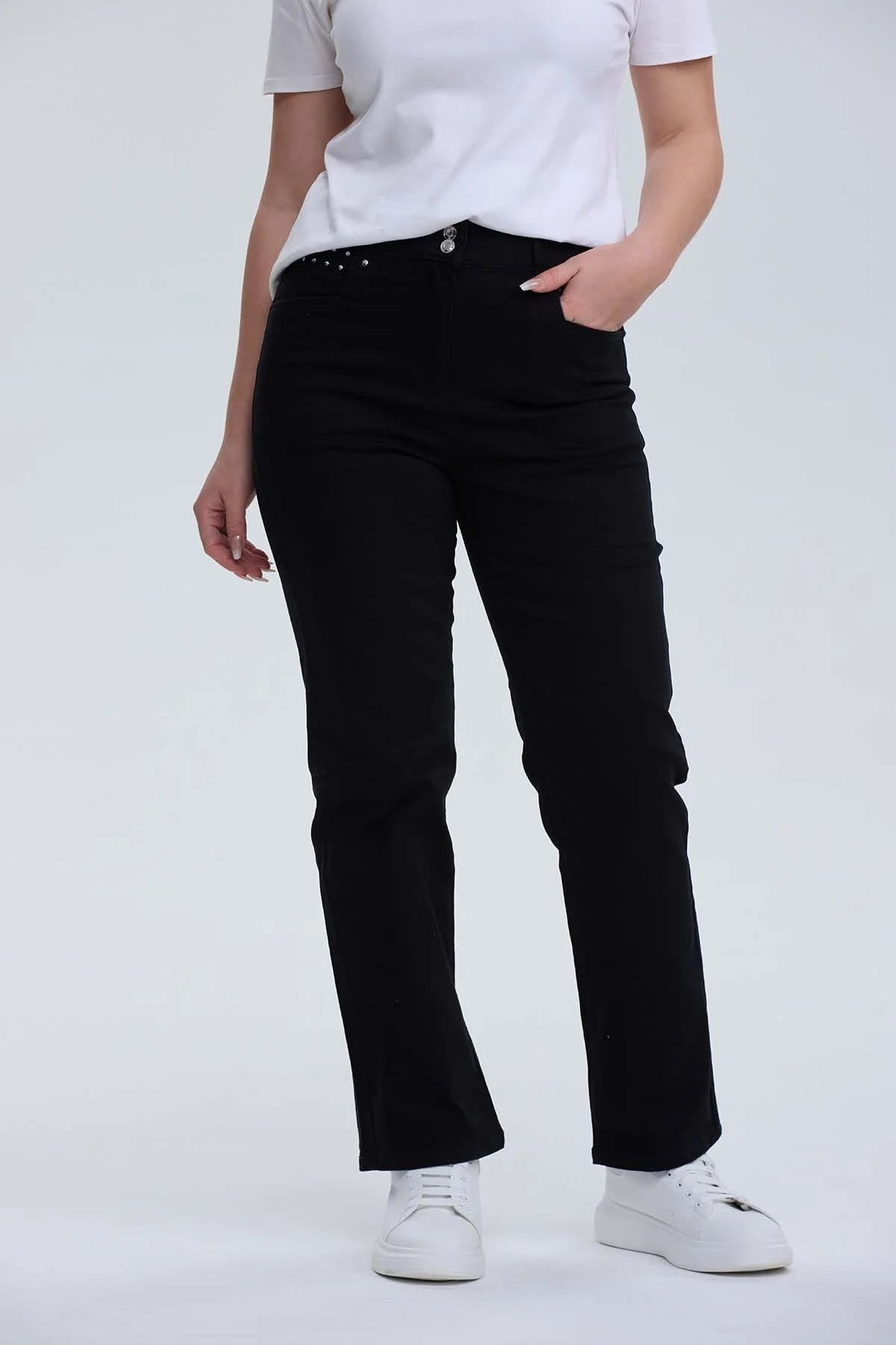 Pantalón Mujer Recto Sastrero Negro