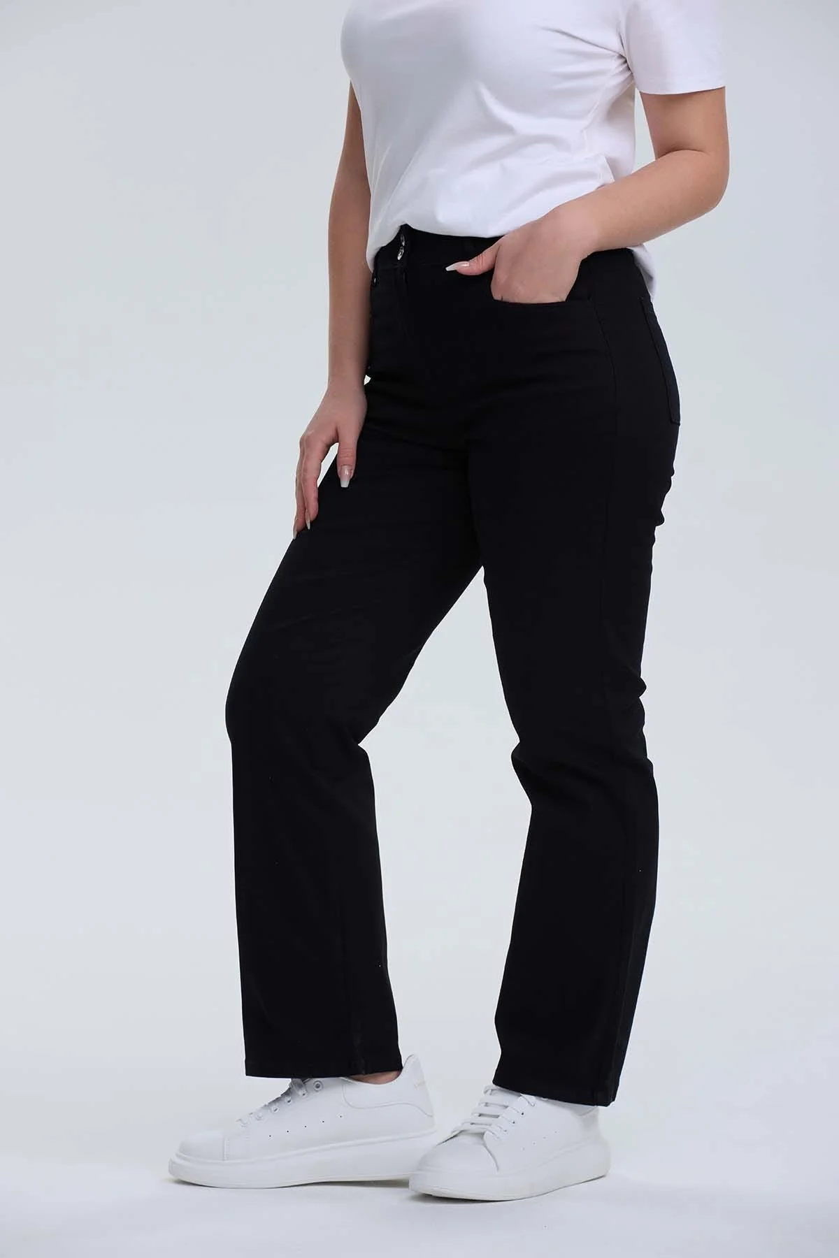 Pantalón Mujer Recto Sastrero Negro - Image 2