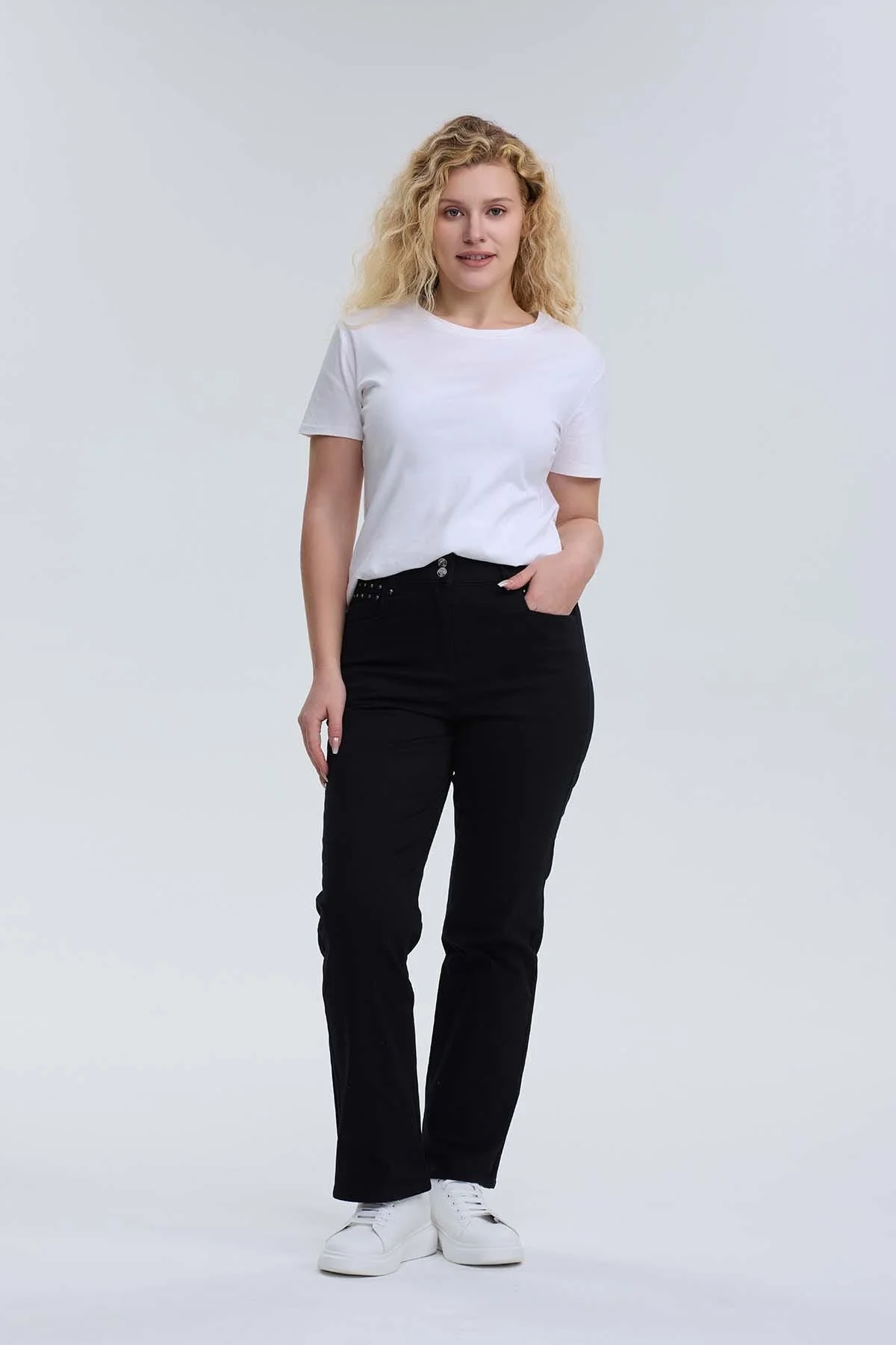 Pantalón Mujer Recto Sastrero Negro - Image 4