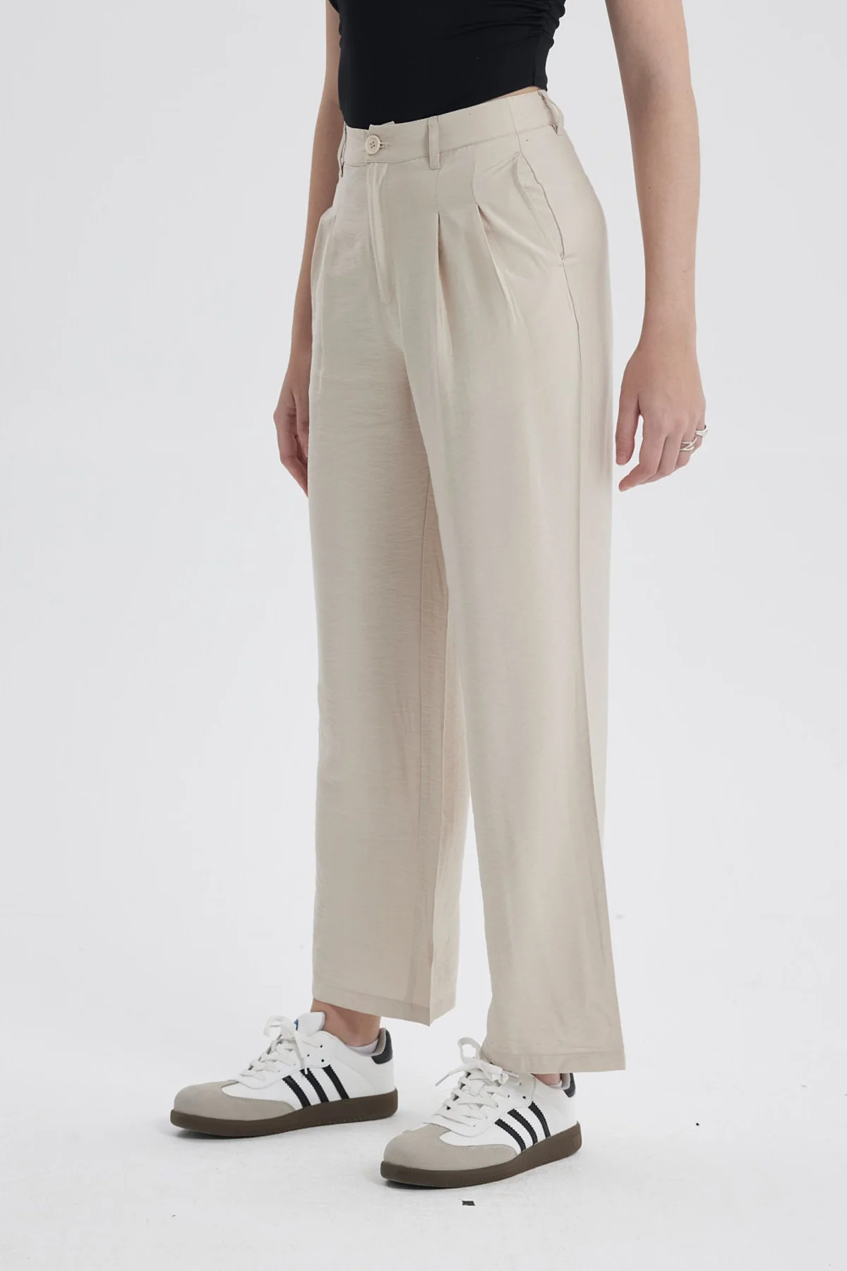 Pantalón Mujer Sastrero Beige - Image 2